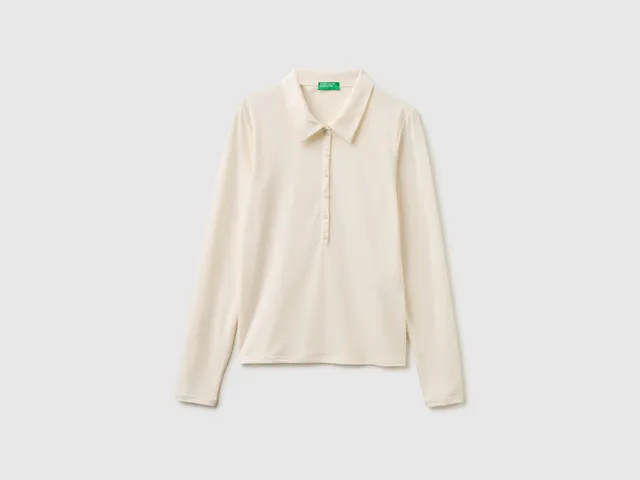 United Colors of Benetton Polos polo manica lunga viscosa taglia M