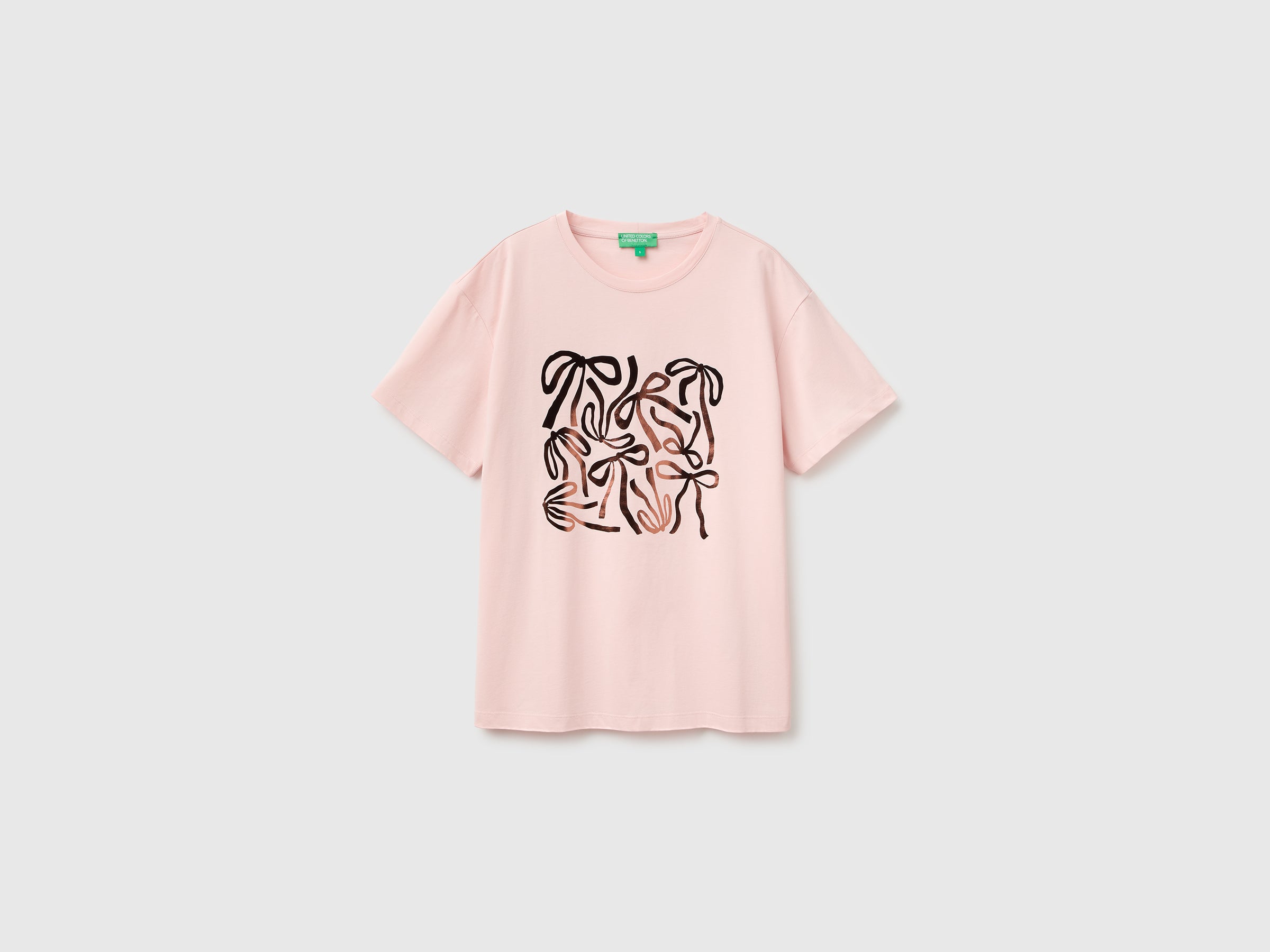 Benetton T-Shirts and Tops T-shirt oversize cotone con stampa
