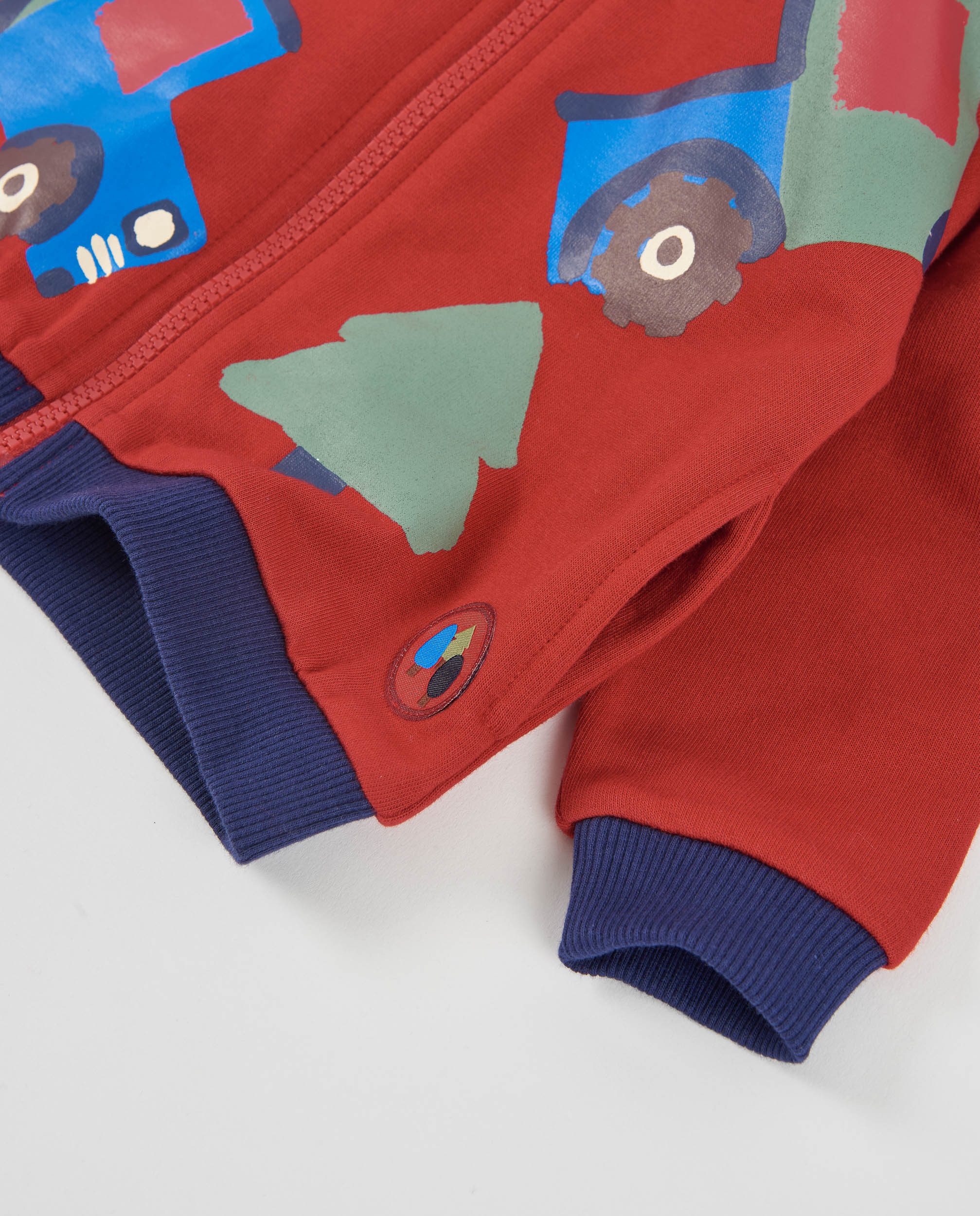 TucTuc Felpe felpa bambino rosso cappuccio con zip auto