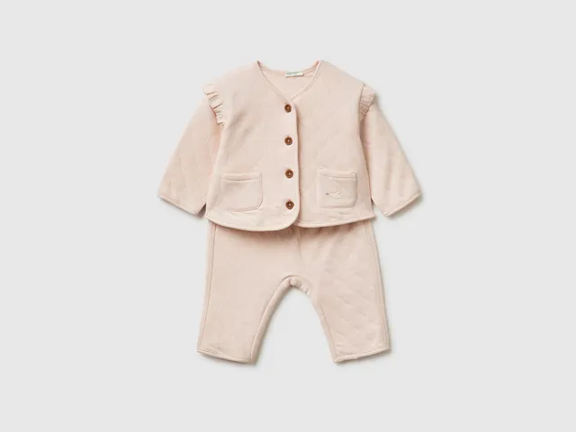 United Colors of Benetton Set trapuntato tutina neonato cotone 68
