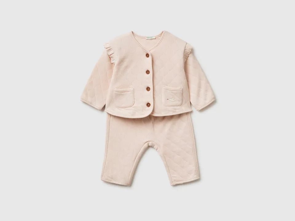 United Colors of Benetton Set trapuntato tutina neonato cotone 68