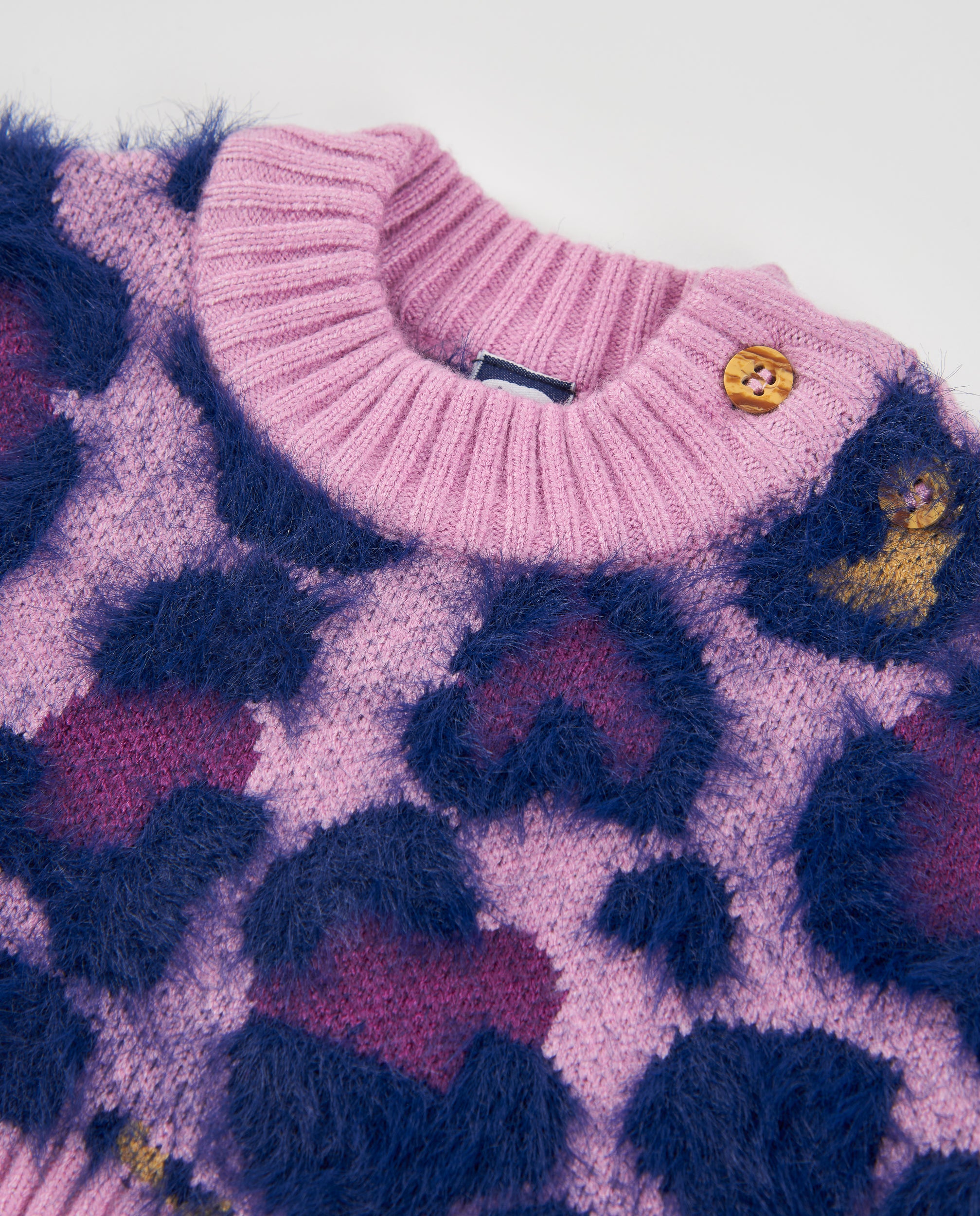 TucTuc Maglioni Maglione bambina animalier rosa tessuto caldo