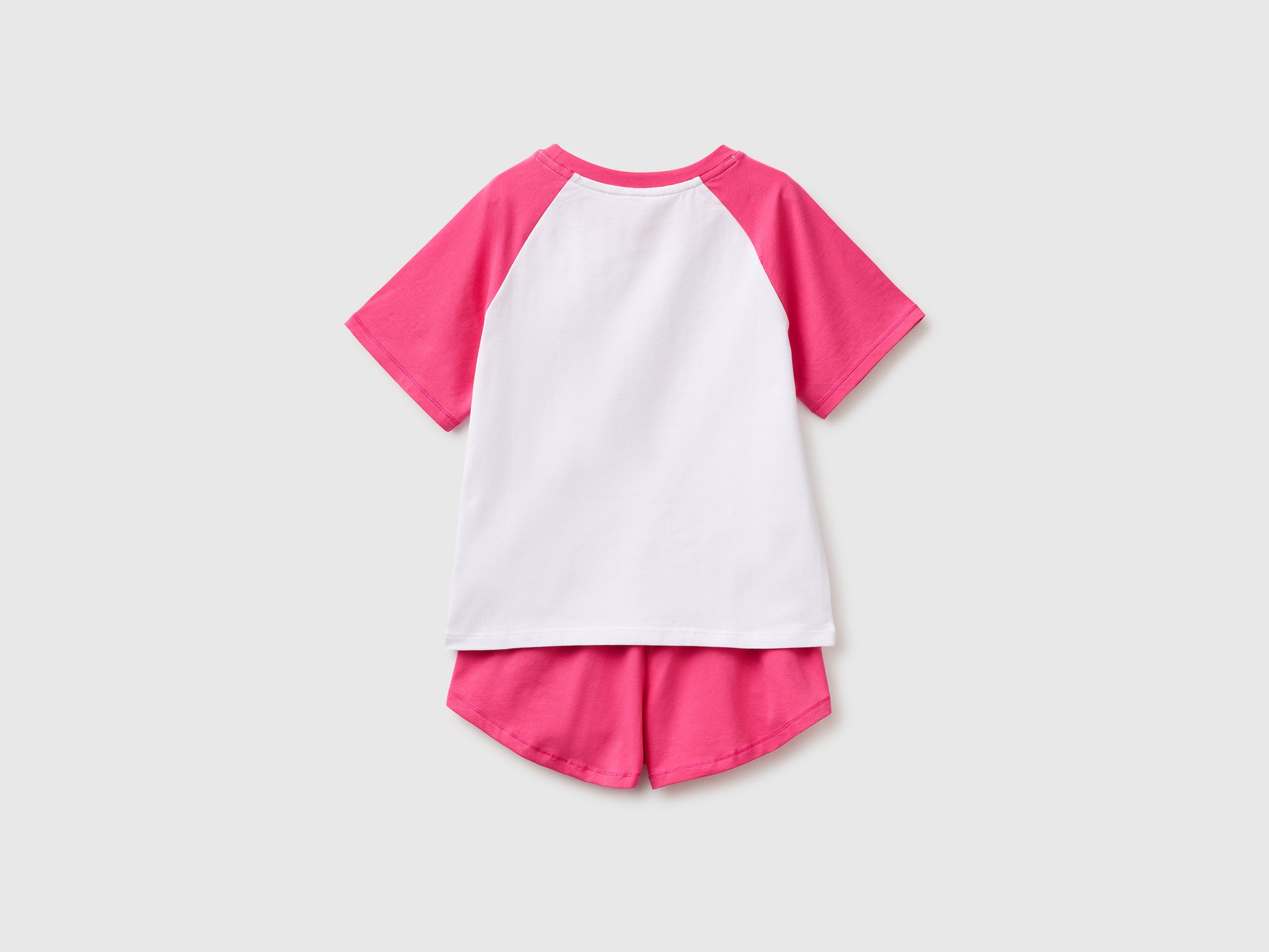 United Colors of Benetton Pigiama Corto Cotone Logo Bimbo 7-8 Anni