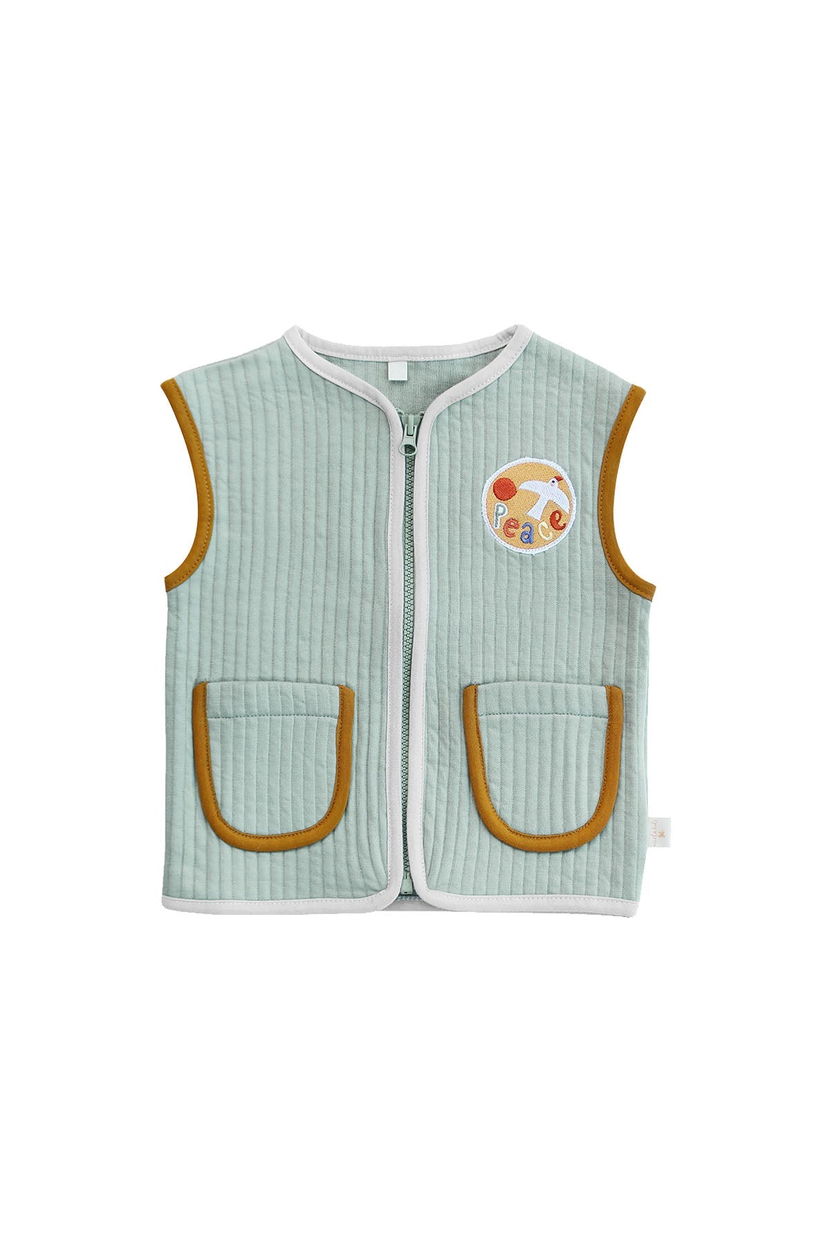 Kocarcia Miela Kids gilet trapuntato cotone verde 2-3 anni