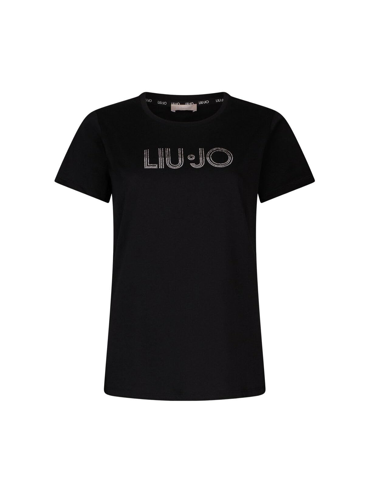 Liu-Jo Baby T-shirt con Strass maglietta L nera cotone