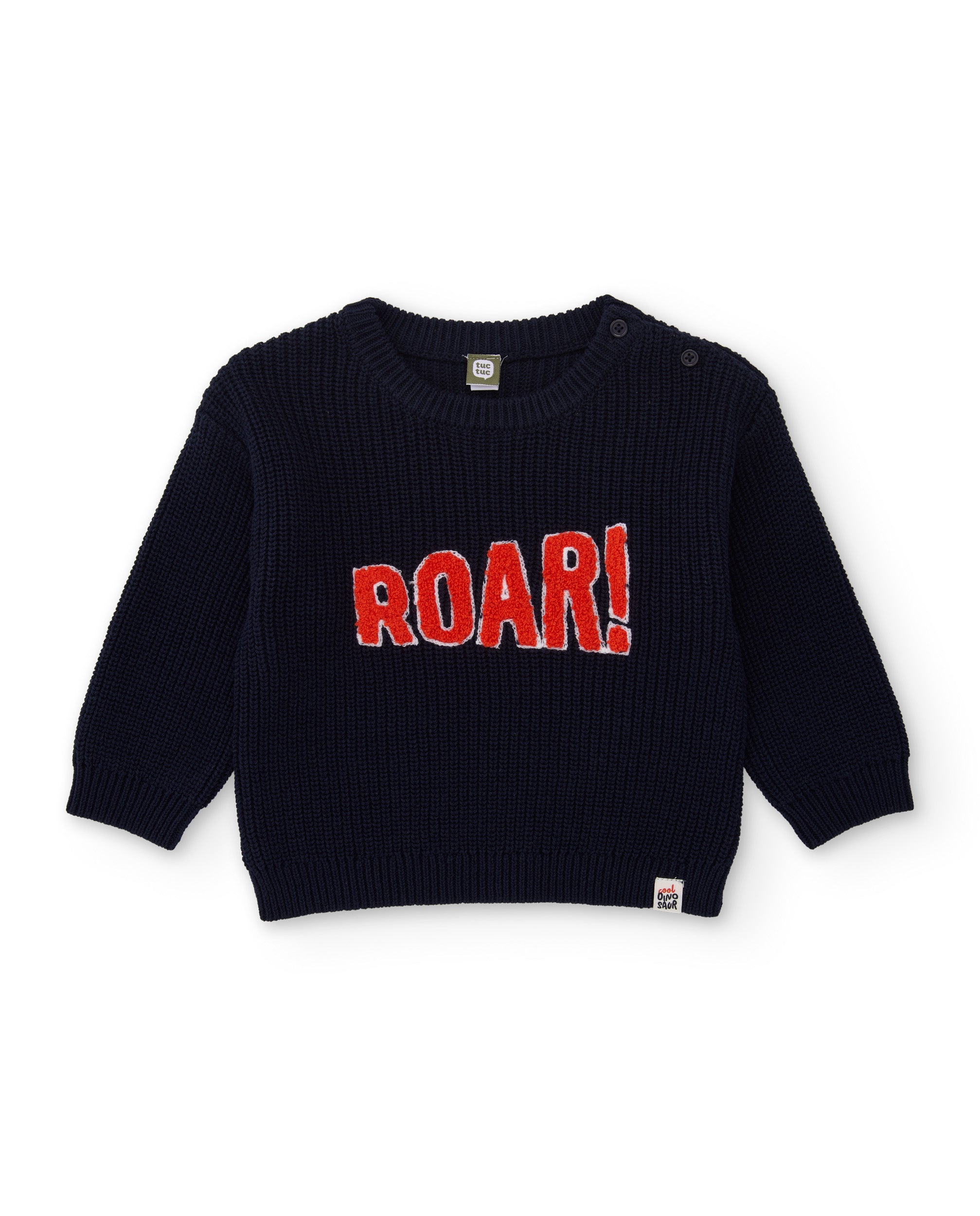 TucTuc Maglioni felpa bambino blu navy scritta ROAR