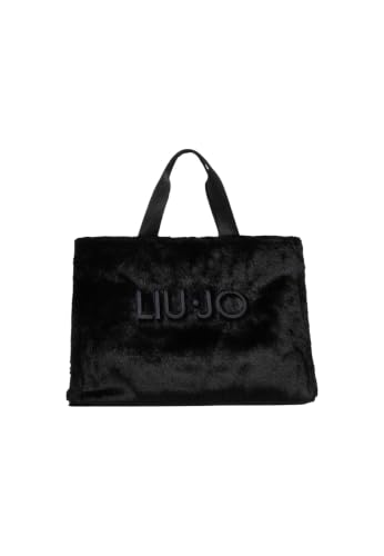 Liu Jo Borse Shopper Fake Fur Tote Bag Nera