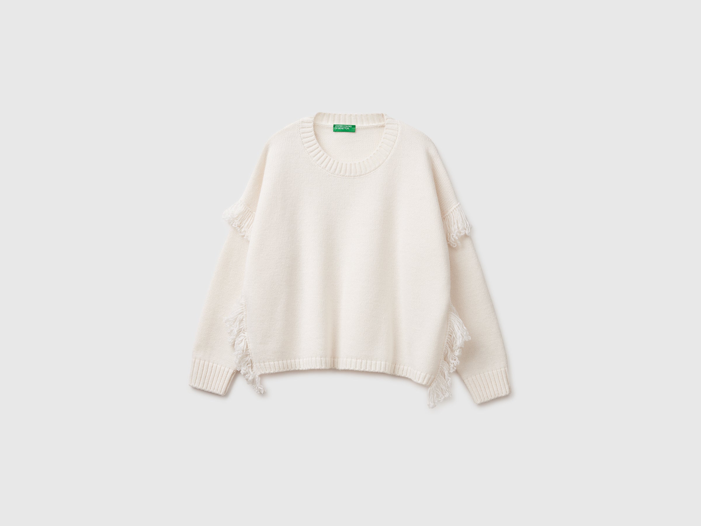 United Colors of Benetton maglione frange misto lana
