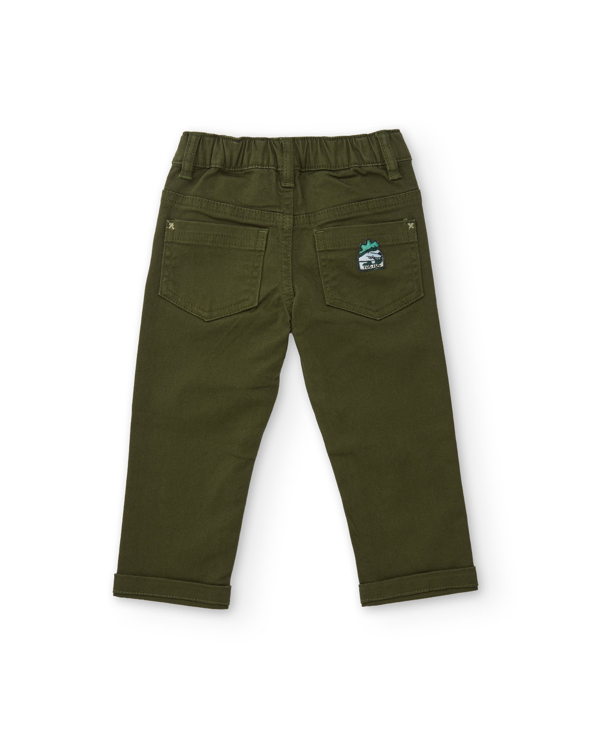 TucTuc Pantaloni Twill Bambino Verde Oliva 5 Tasche