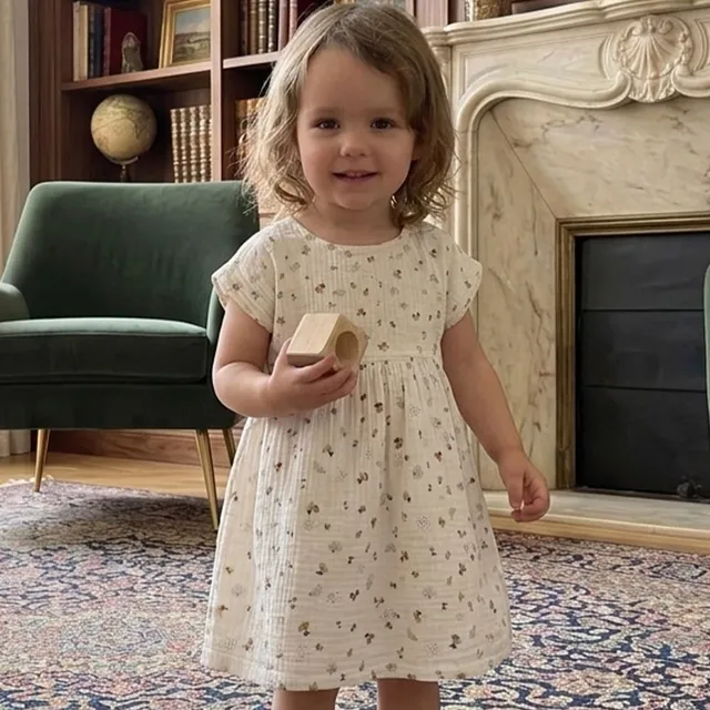 Petite Citrouille Mode Fille Lina vestito cotone fiori