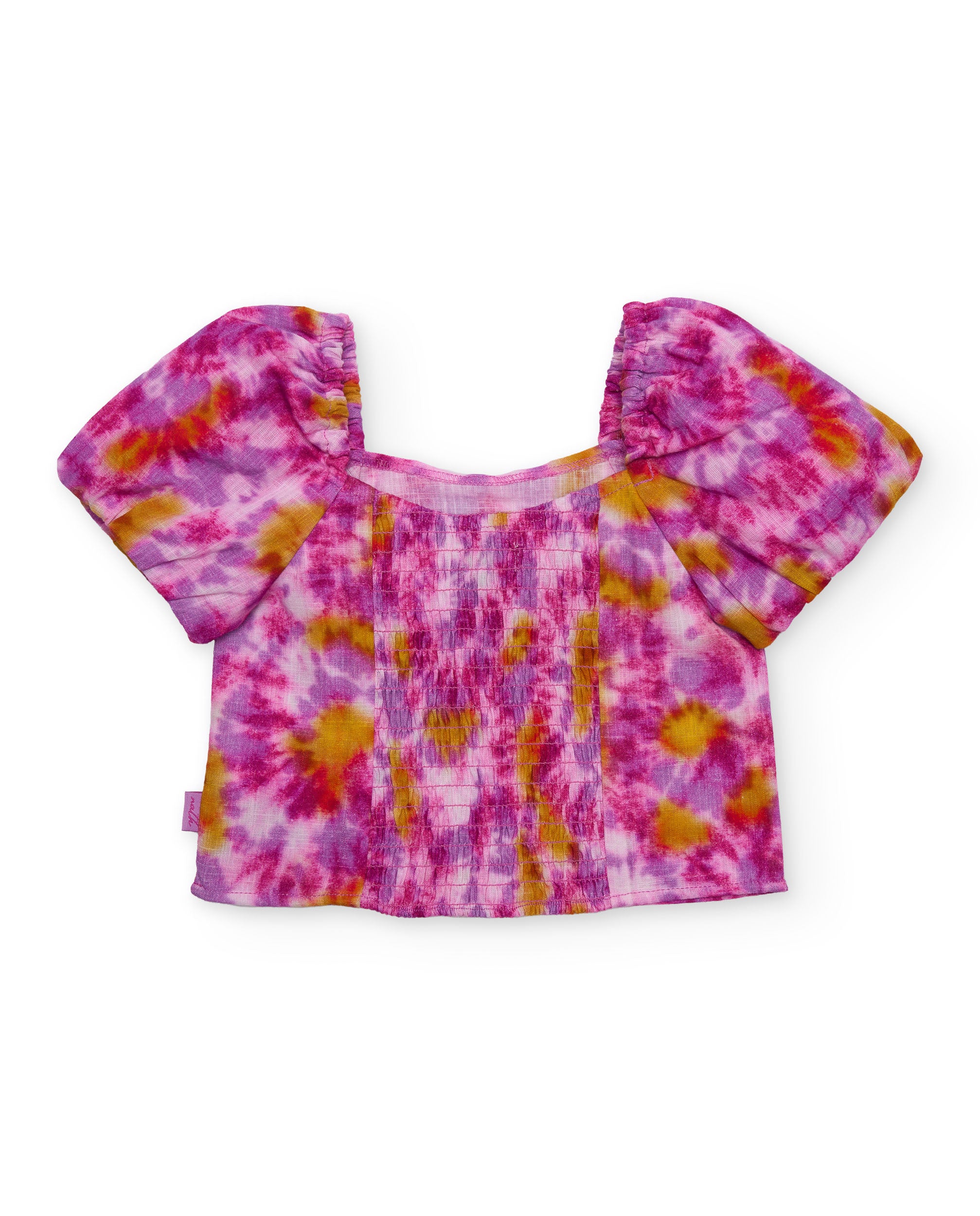 TucTuc Camicette Blusa Bambina Fucsia Tie-Dye Leggera