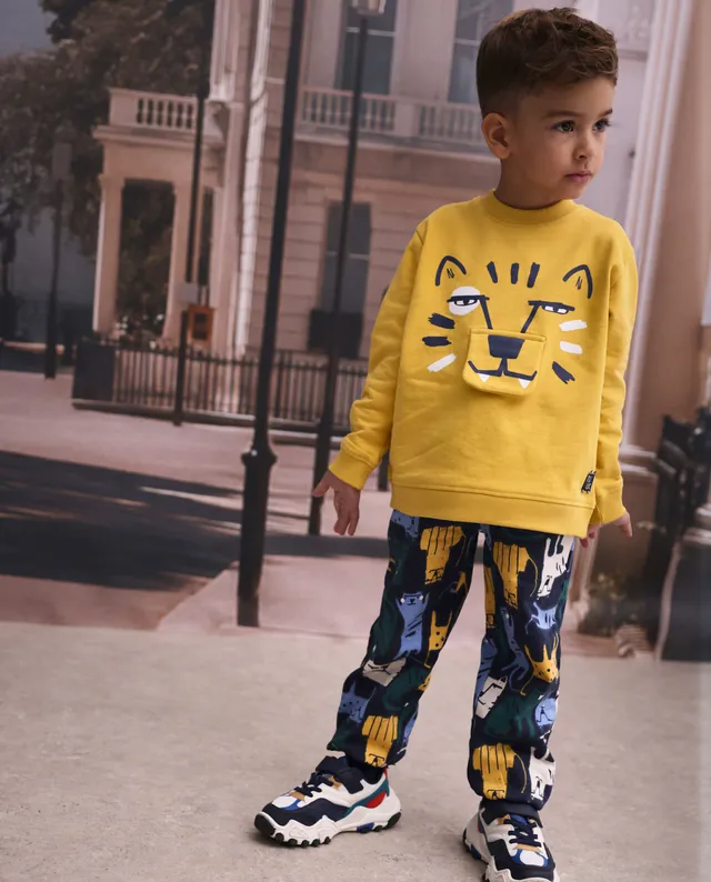 TucTuc Completi Tuta Bambino Felpa Tigre Giallo Cotone
