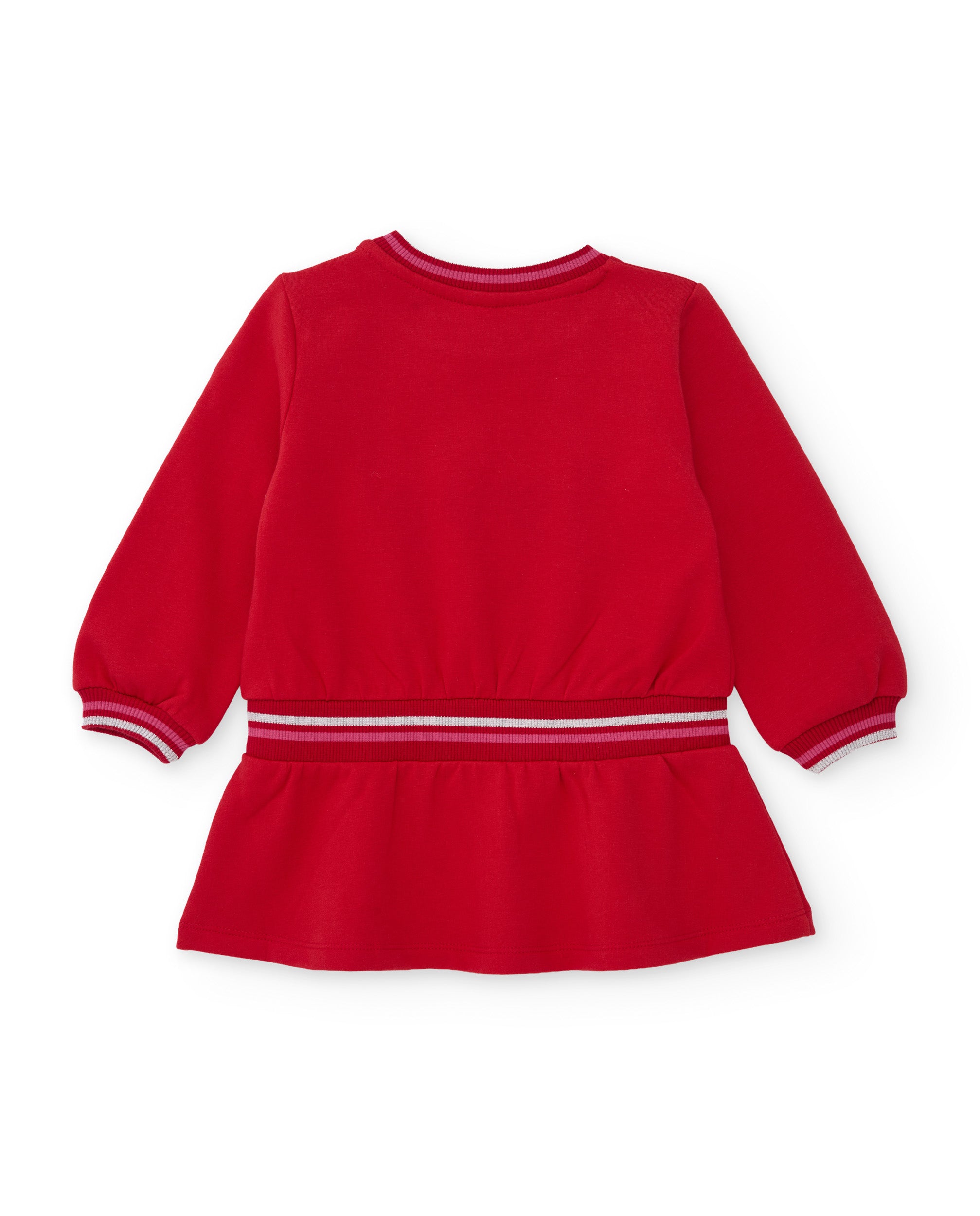 TucTuc Vestiti Vestito Bambina Felpa Rosso Volant