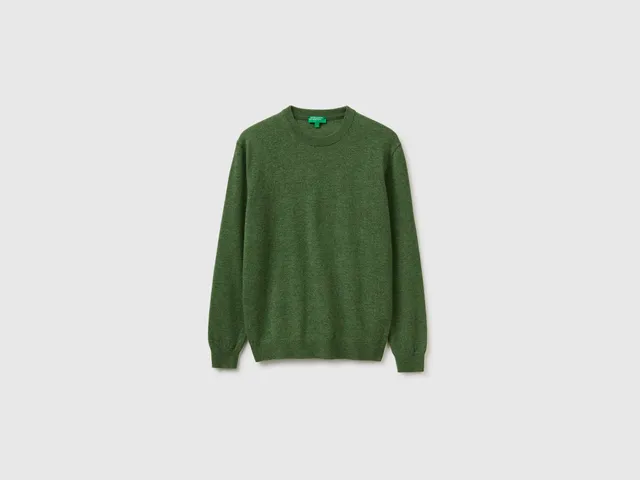 United Colors of Benetton Sweaters Maglione Lana Merino S Verde