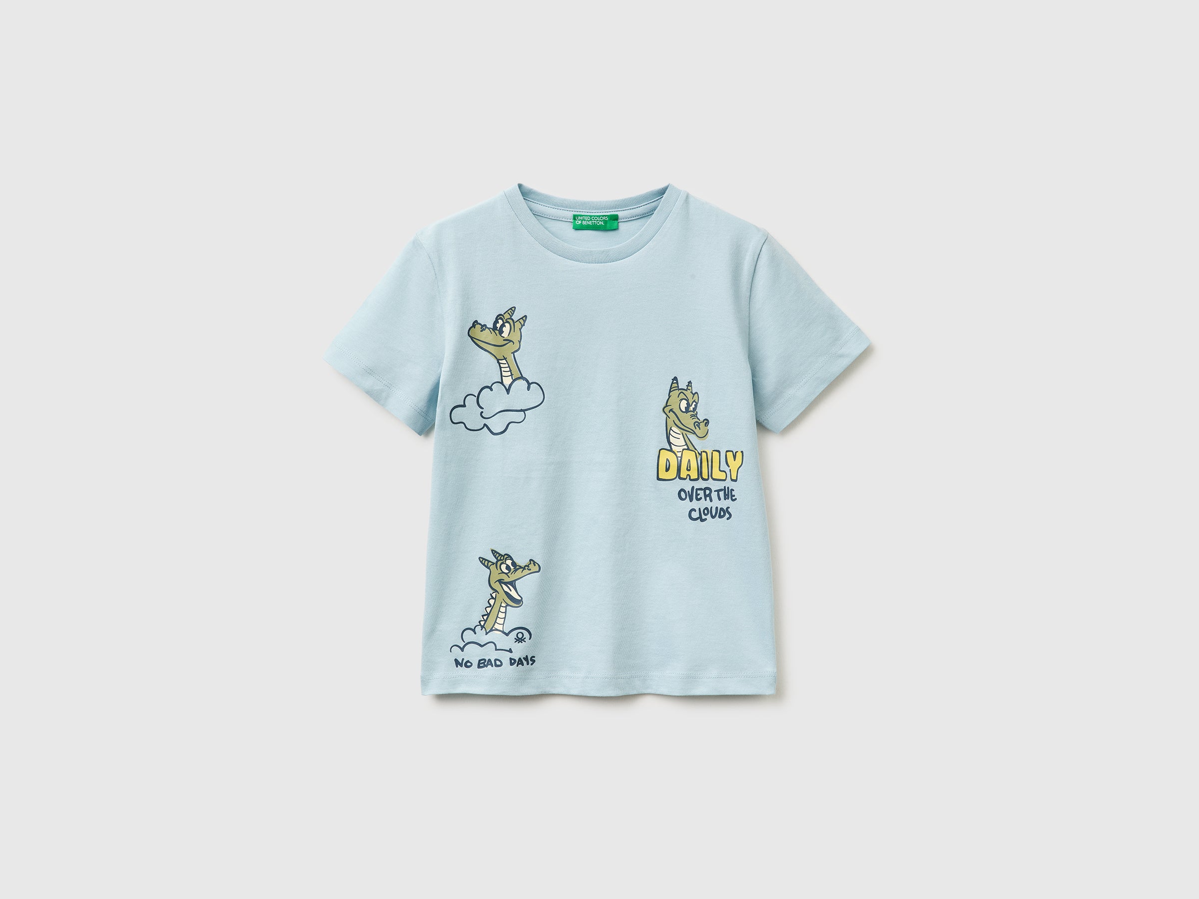 United Colors of Benetton T-shirt Bimbo Stampa Cotone Bio 82-116