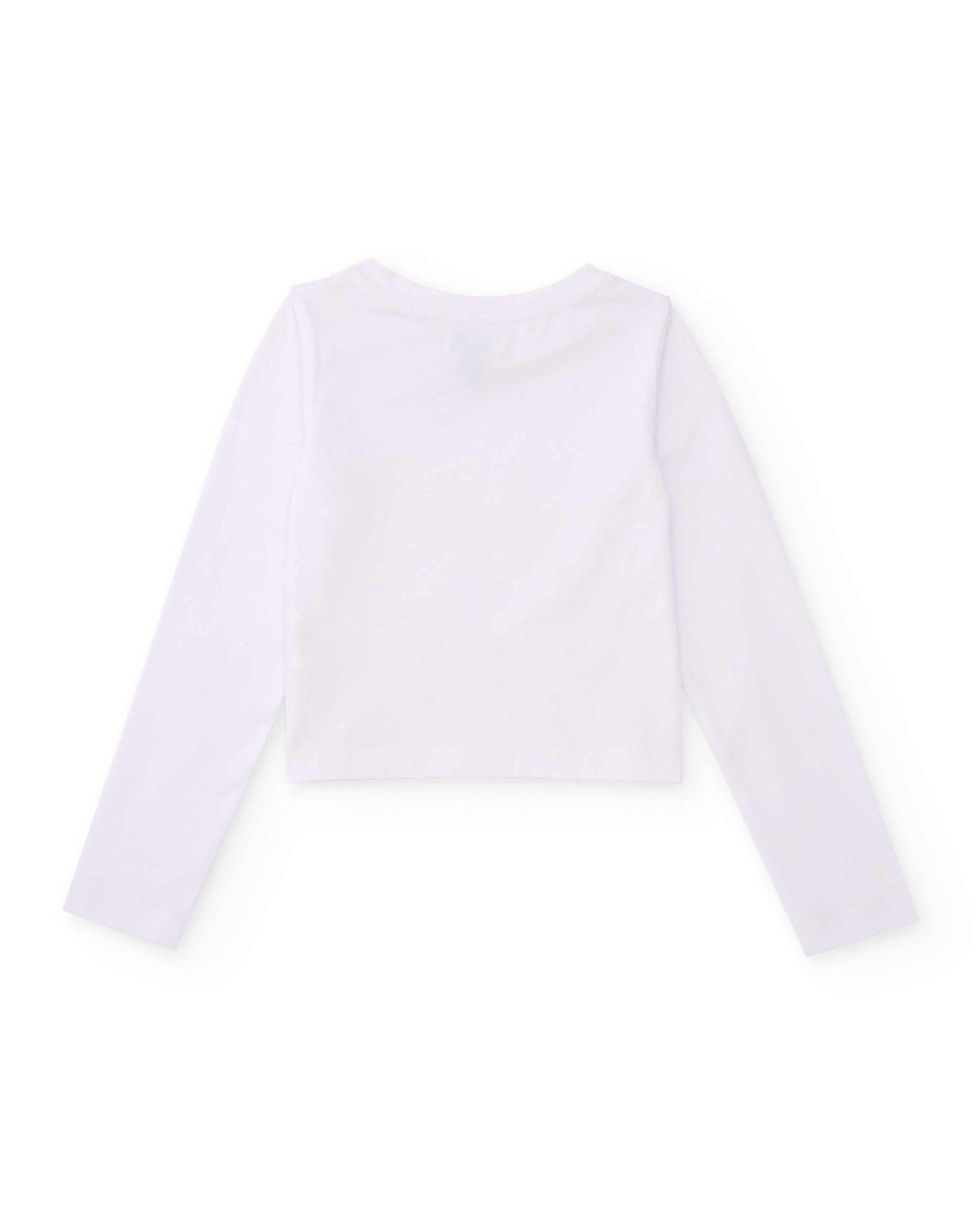 TucTuc Magliette T-shirt bambina bianca maniche lunghe brillanti