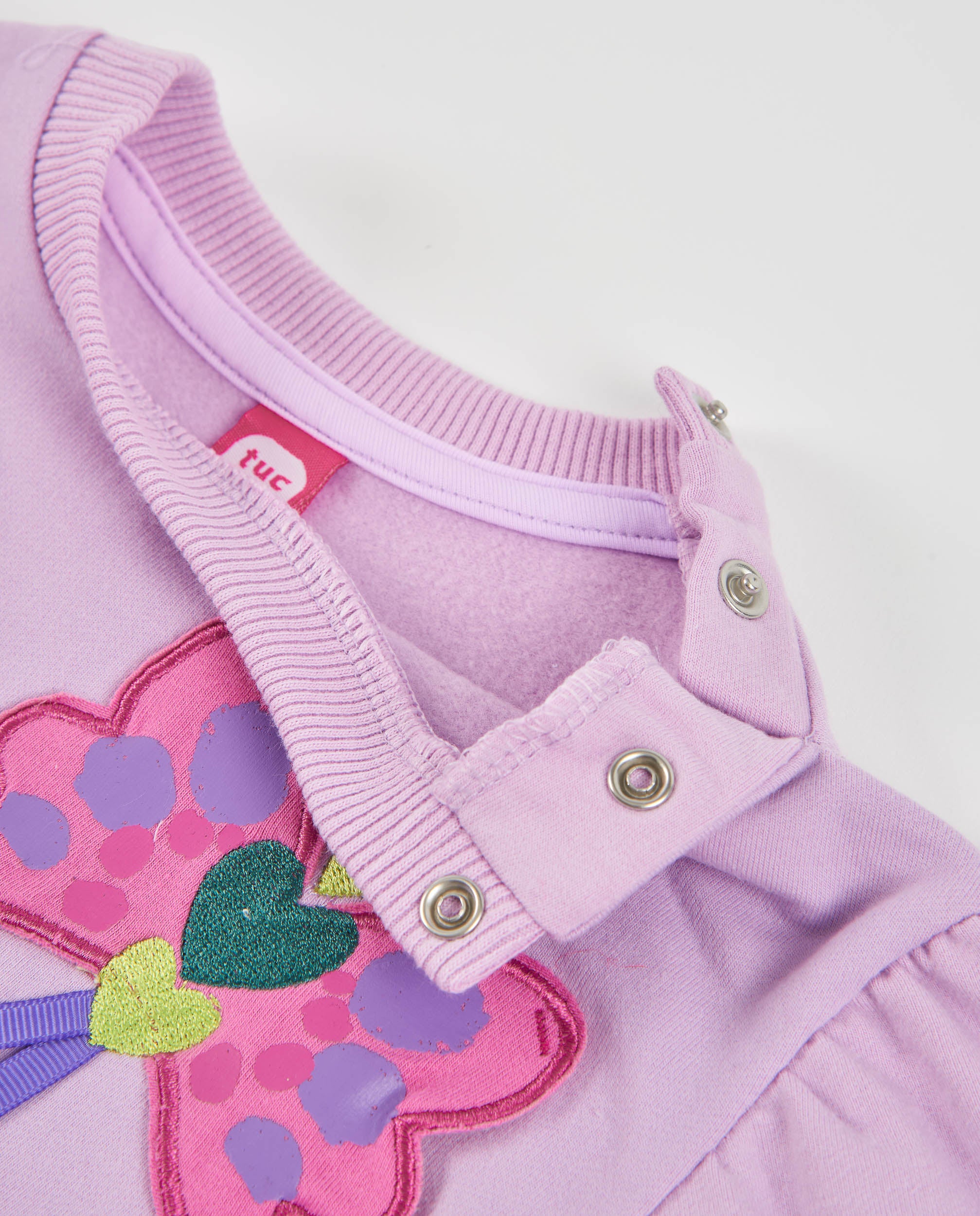 TucTuc Vestiti vestito bambina lilla farfalla cotone