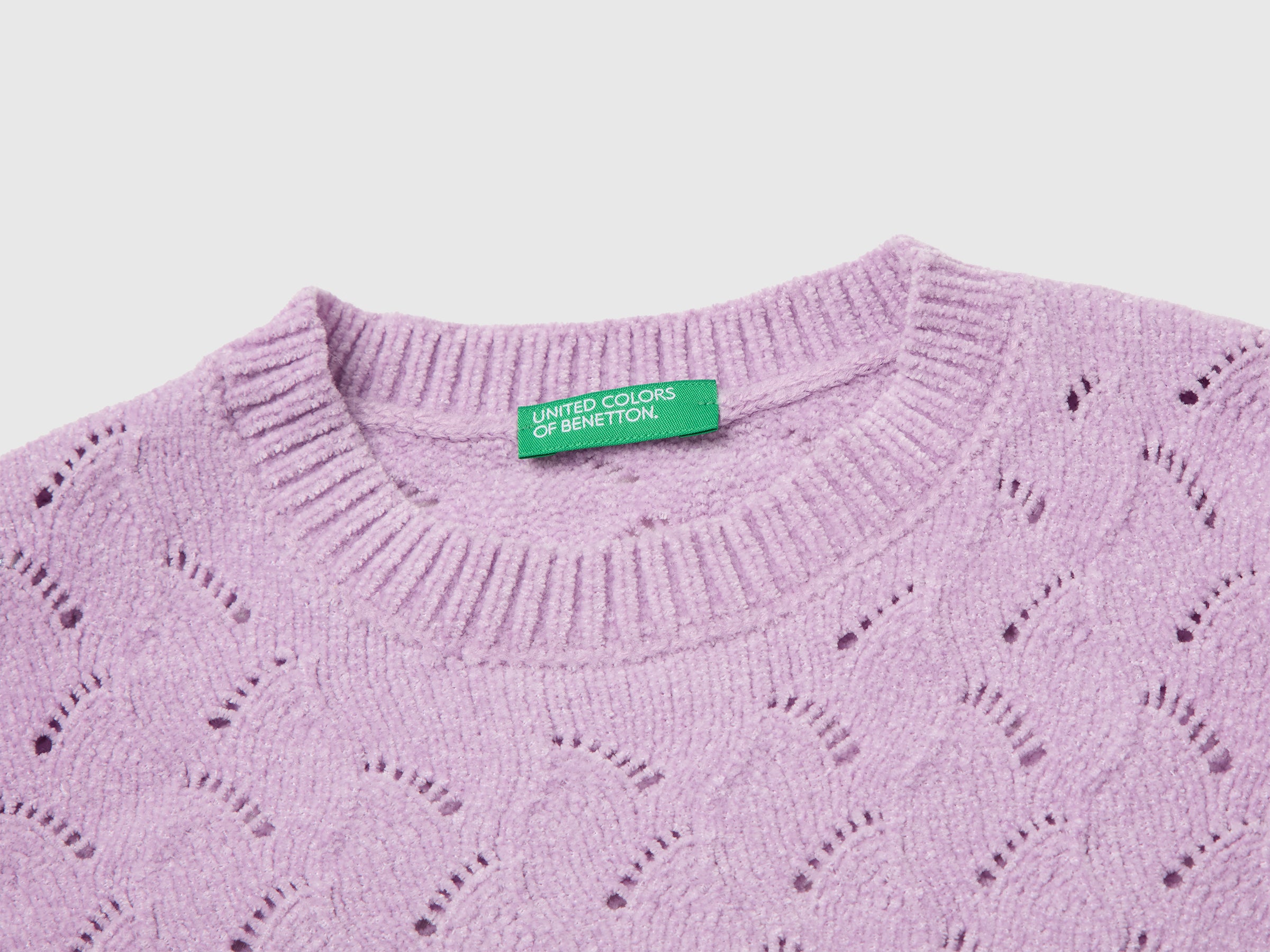 United Colors of Benetton Maglione ciniglia bimba girocollo 104