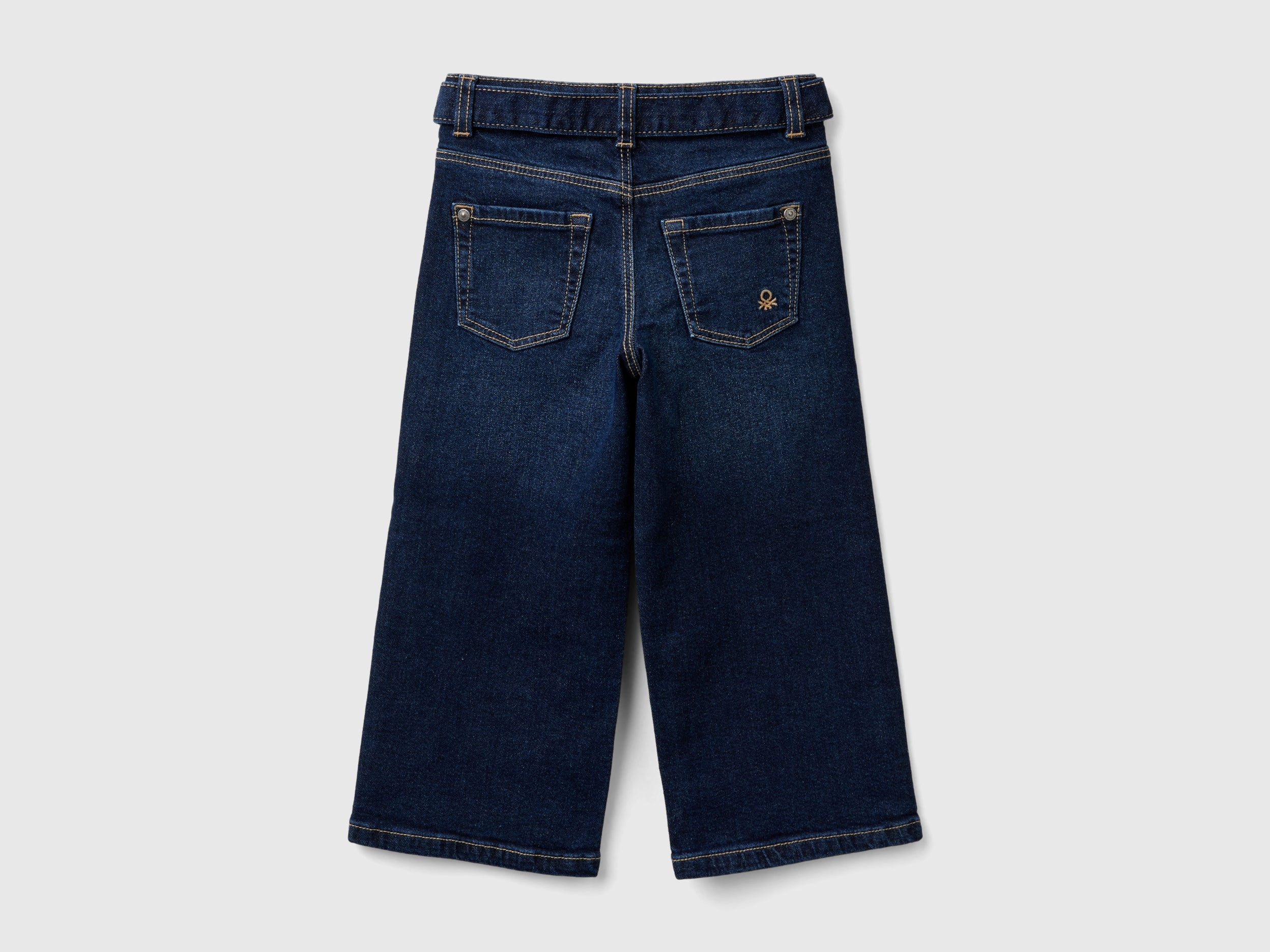 Benetton Jeans Wide Fit Jeans Denim Bambino Cotone Riciclato