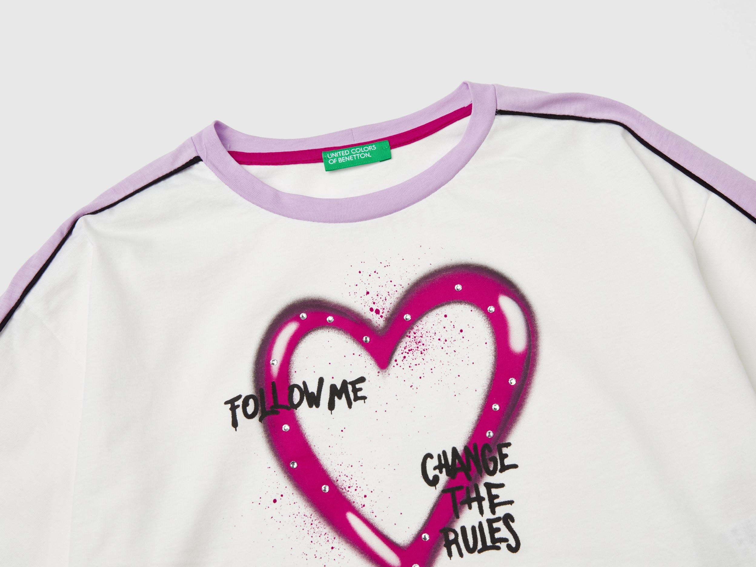 United Colors of Benetton T-Shirt Graffiti Maglietta M Cotone Bio