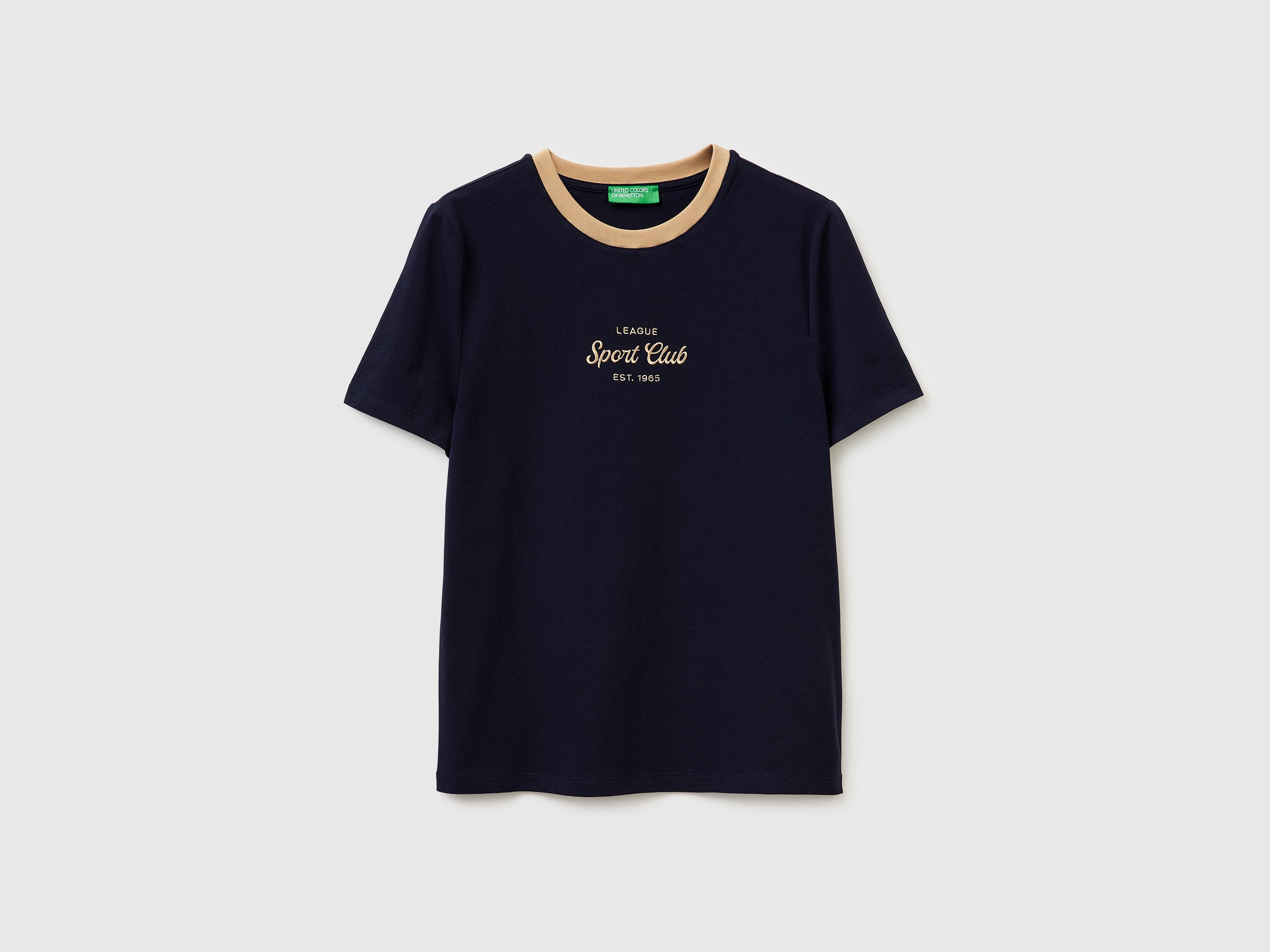 United Colors of Benetton T-Shirt Cotone Stemma Ricamato S