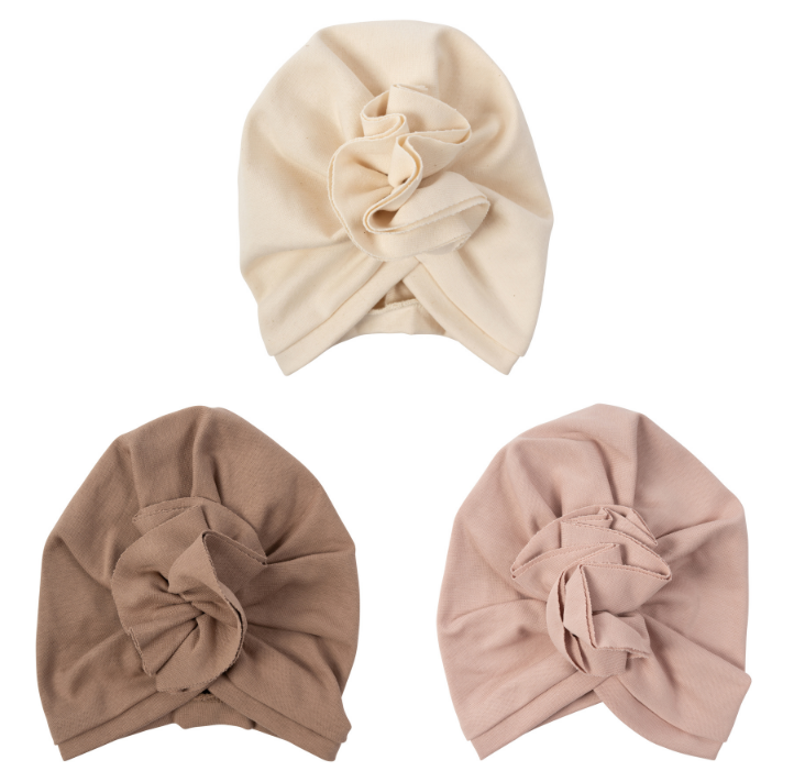 Woolly Organic Ruffle Turban Hat cappello bimba cotone bio