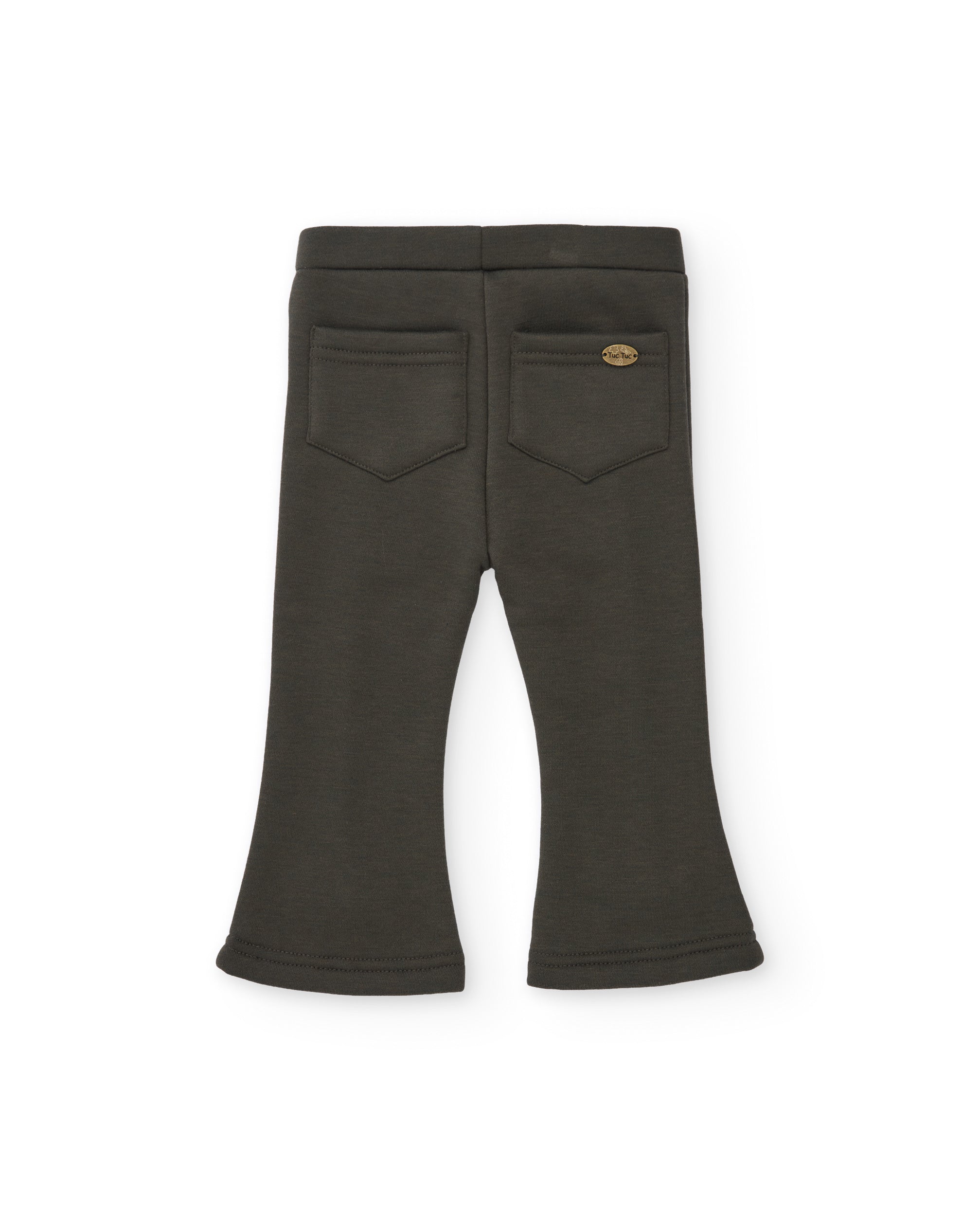 TucTuc Pantaloni bimba grigio felpa fiocchi elastici