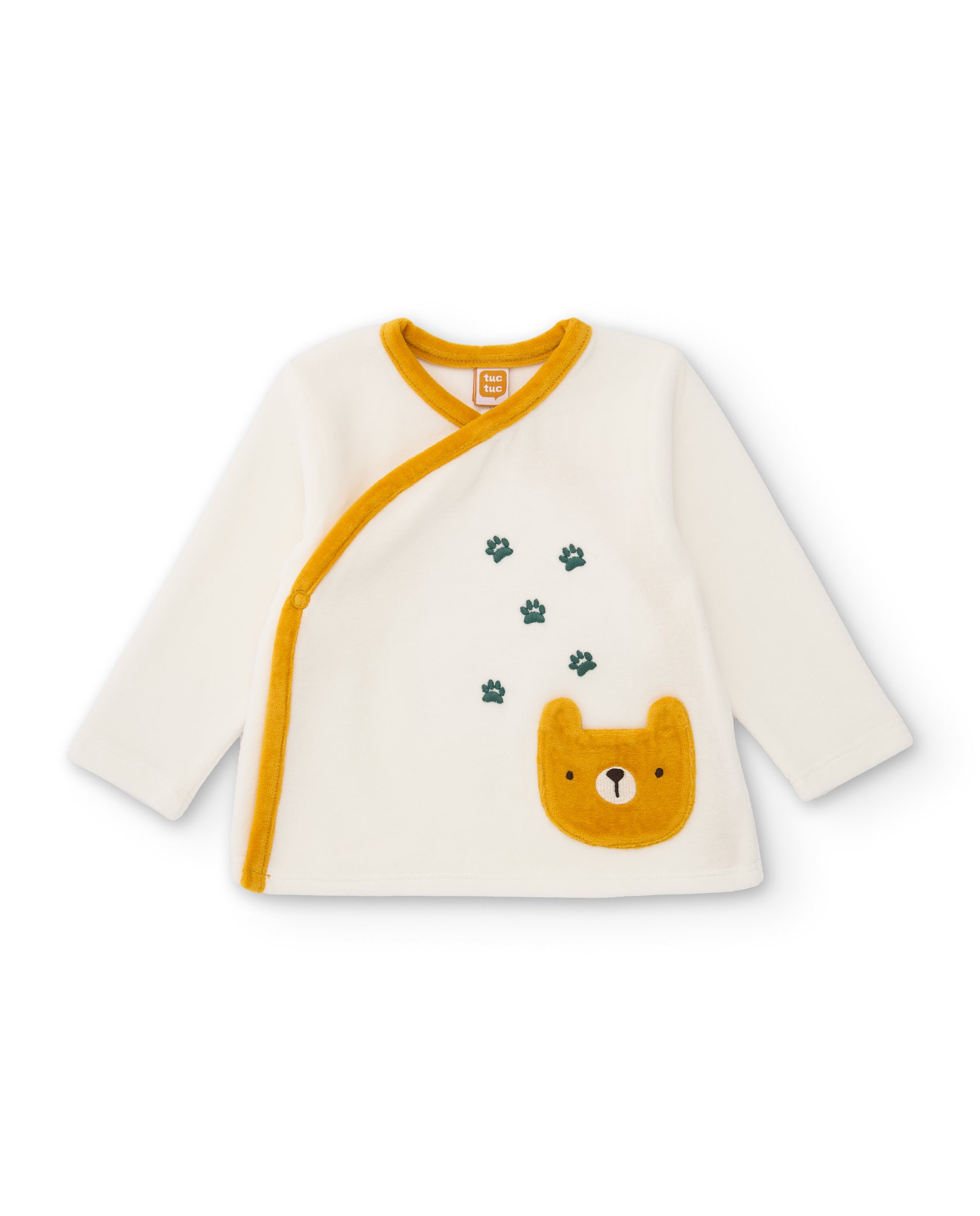 TucTuc Completi Neonato Senape in Maglia Orsetto