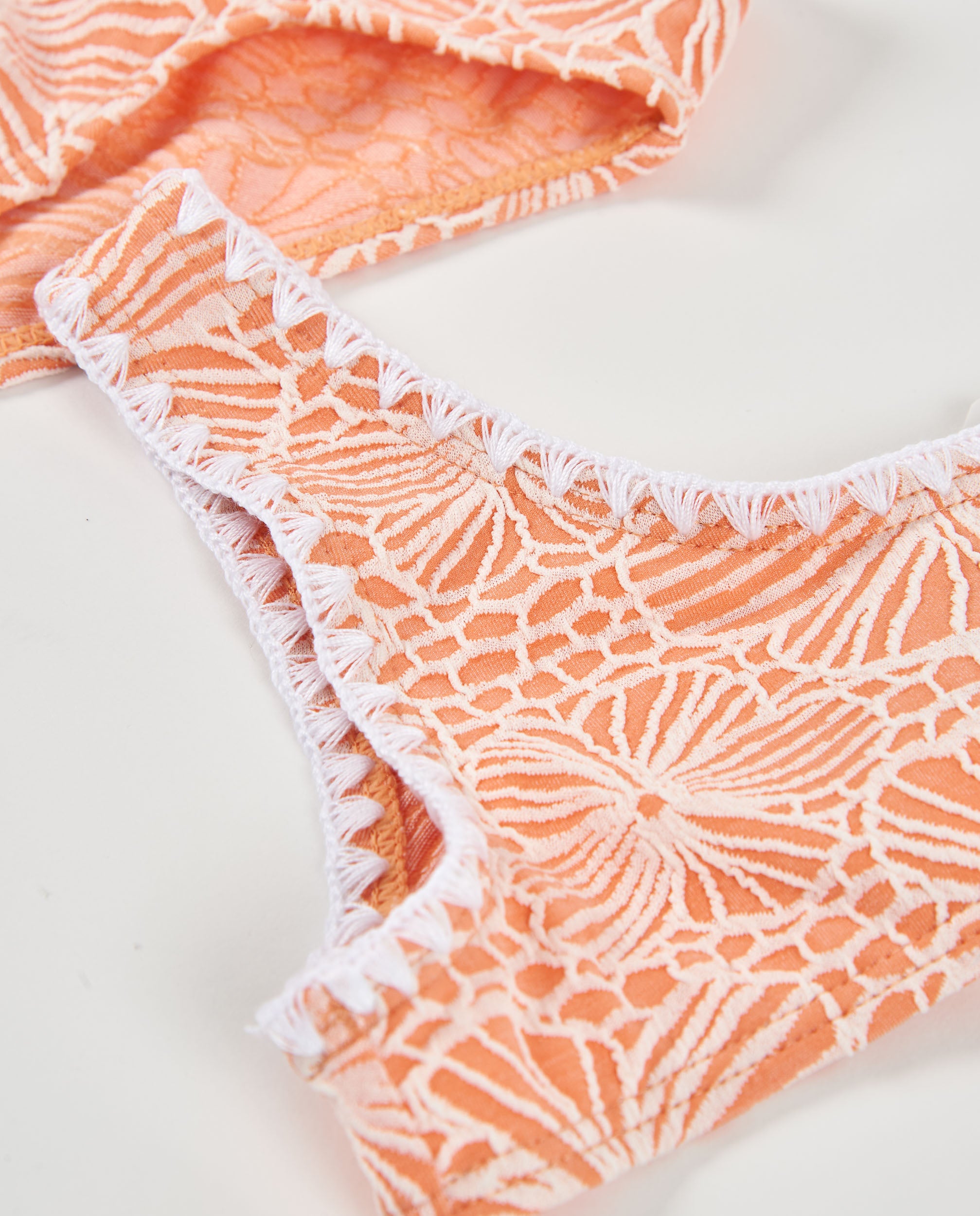 TucTuc Bikini Bambina Arancione Monospalla Stampa Floreale