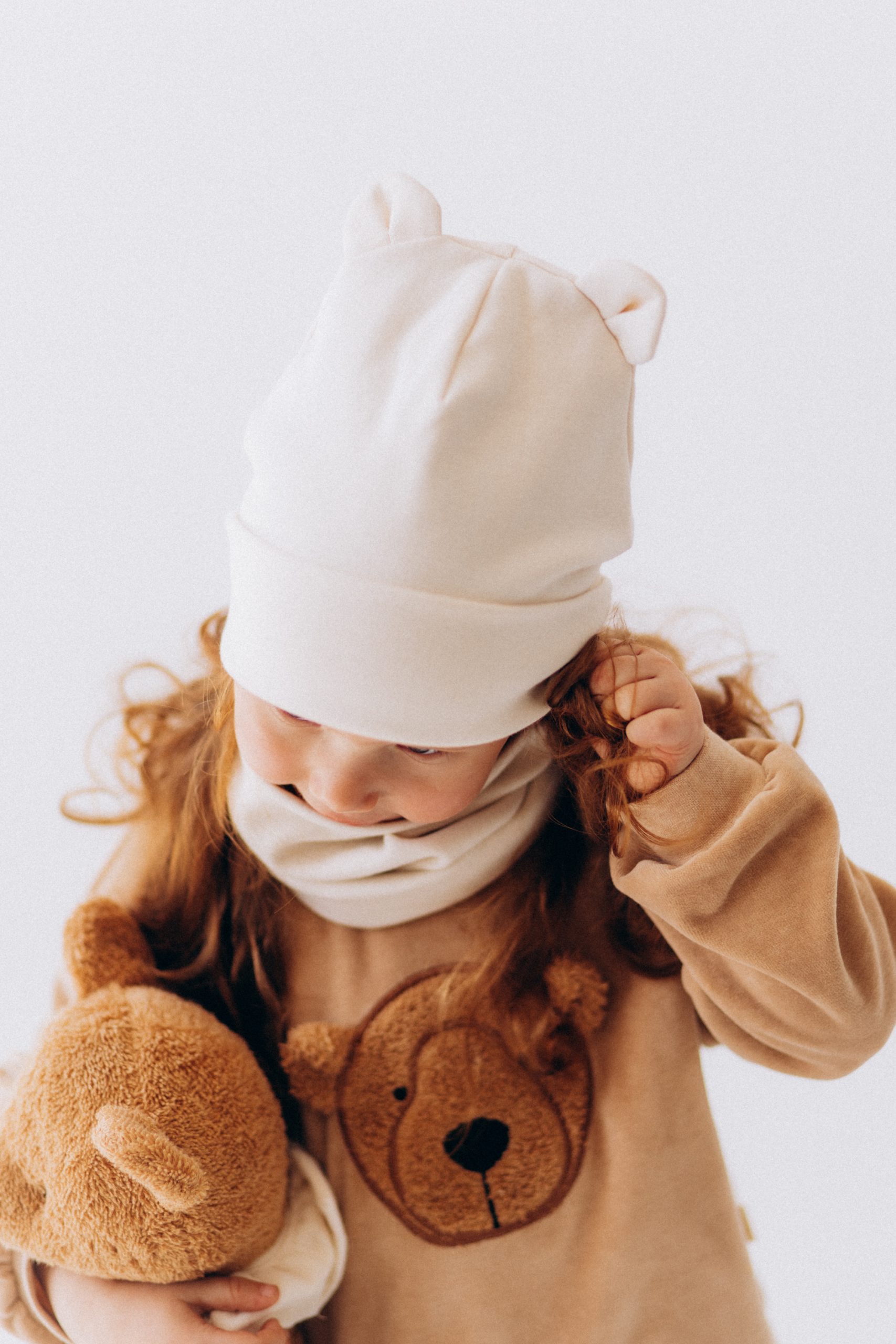 Woolly Organic Beanie Teddy cappello bimbo in cotone bio