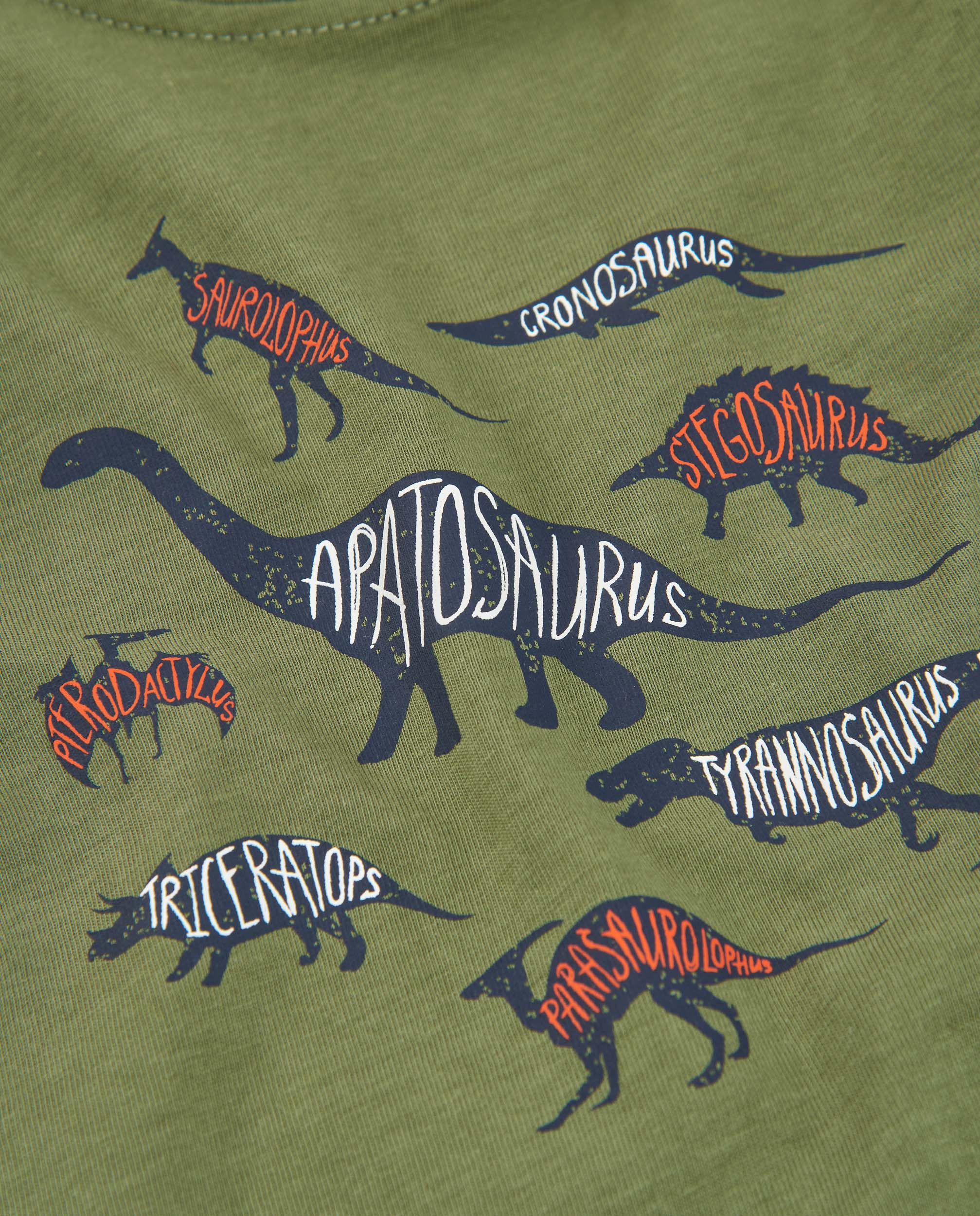TucTuc Magliette maglia bambino dinosauri verde oliva