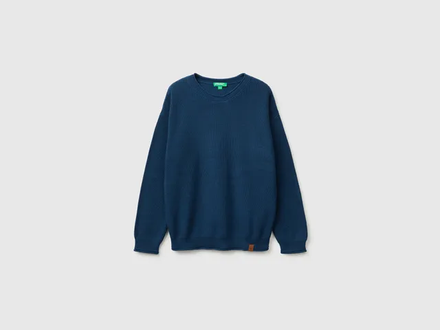 United Colors of Benetton Maglione Cotone Girocollo Easy Care