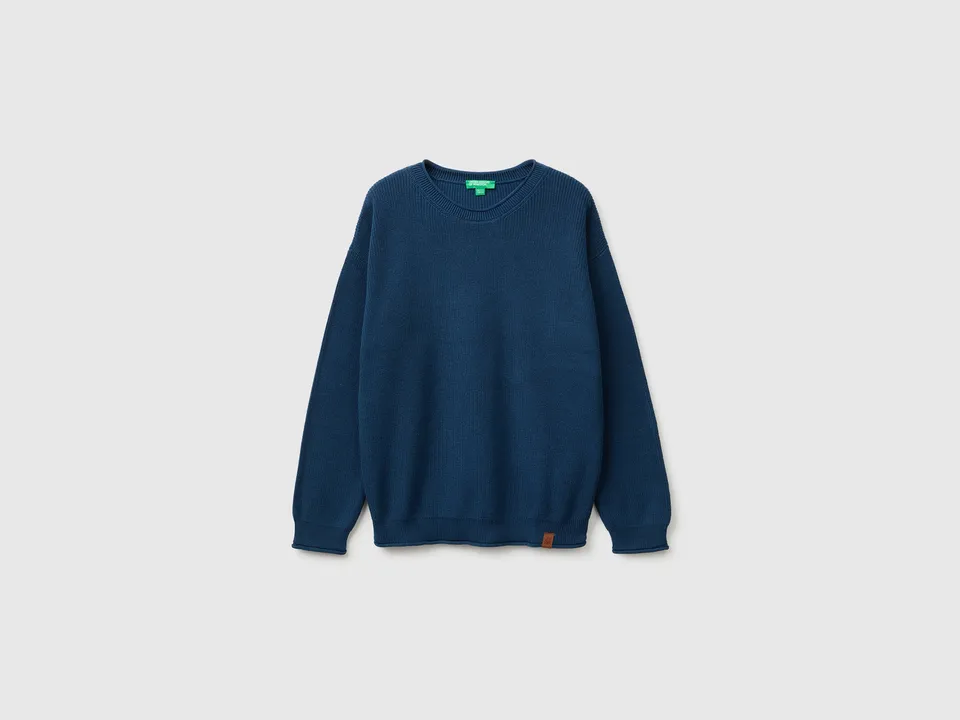 United Colors of Benetton Maglione Cotone Girocollo Easy Care