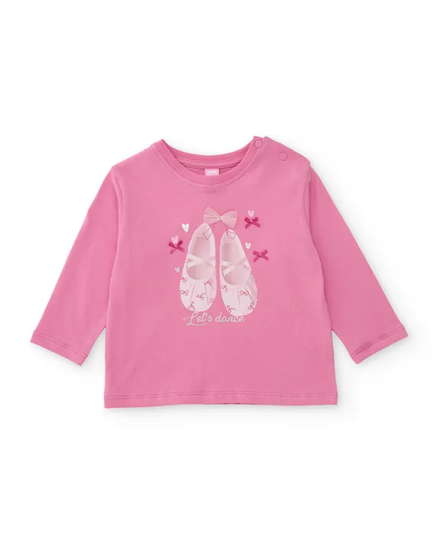 TucTuc Magliette Maglia bambina rosa stampa ballerine