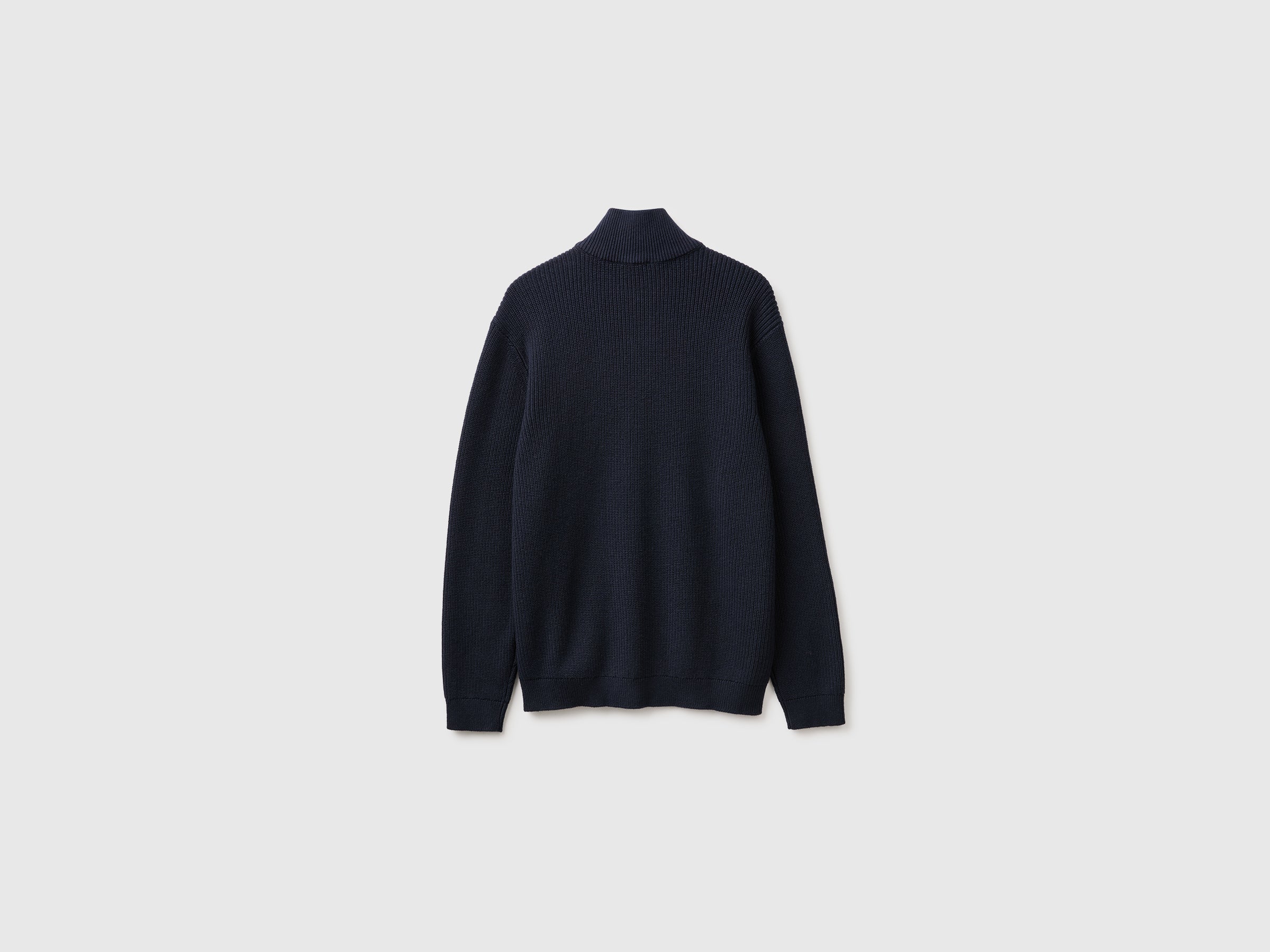 Benetton Sweaters Maglione mezza zip lana taglia L