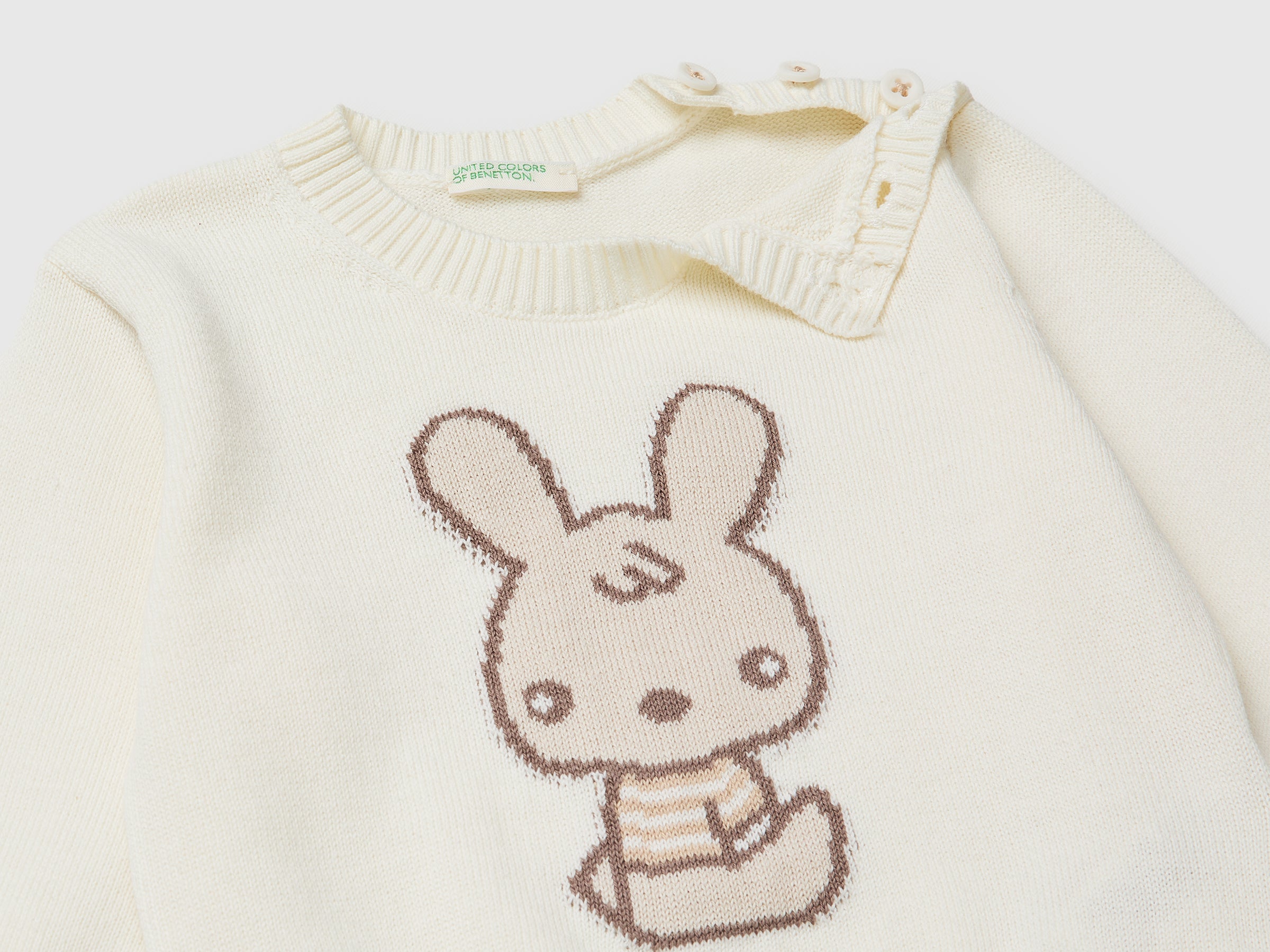 United Colors of Benetton Maglione Cotone Bio Coniglio 62