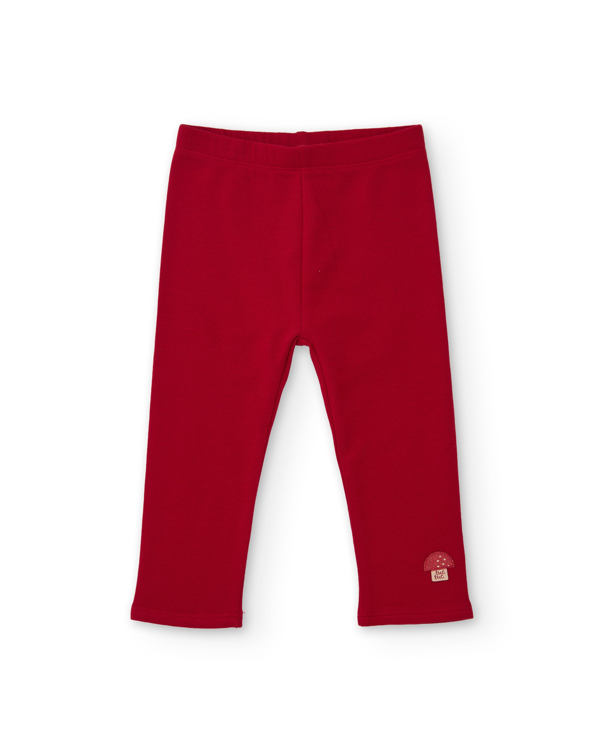 TucTuc Leggings Pant Bambina Felpa Rosso 4A
