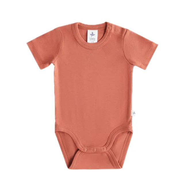Leela Cotton Body maniche corte bimbo tabasco cotone organico