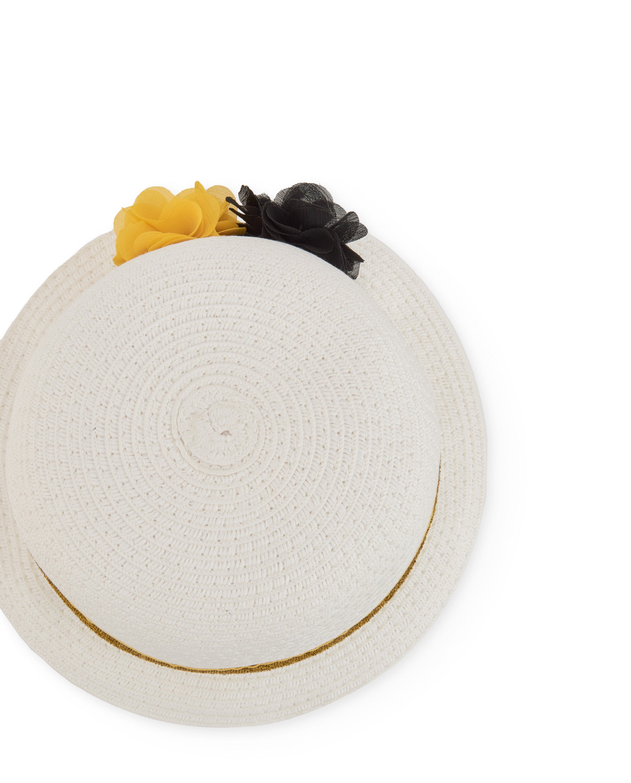 TucTuc Accessori cappello bambina bianco con fiori