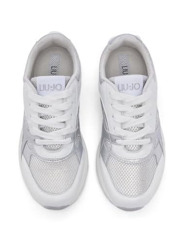 Liu Jo Scarpe Sneakers Mesh Metallizzato Bianco