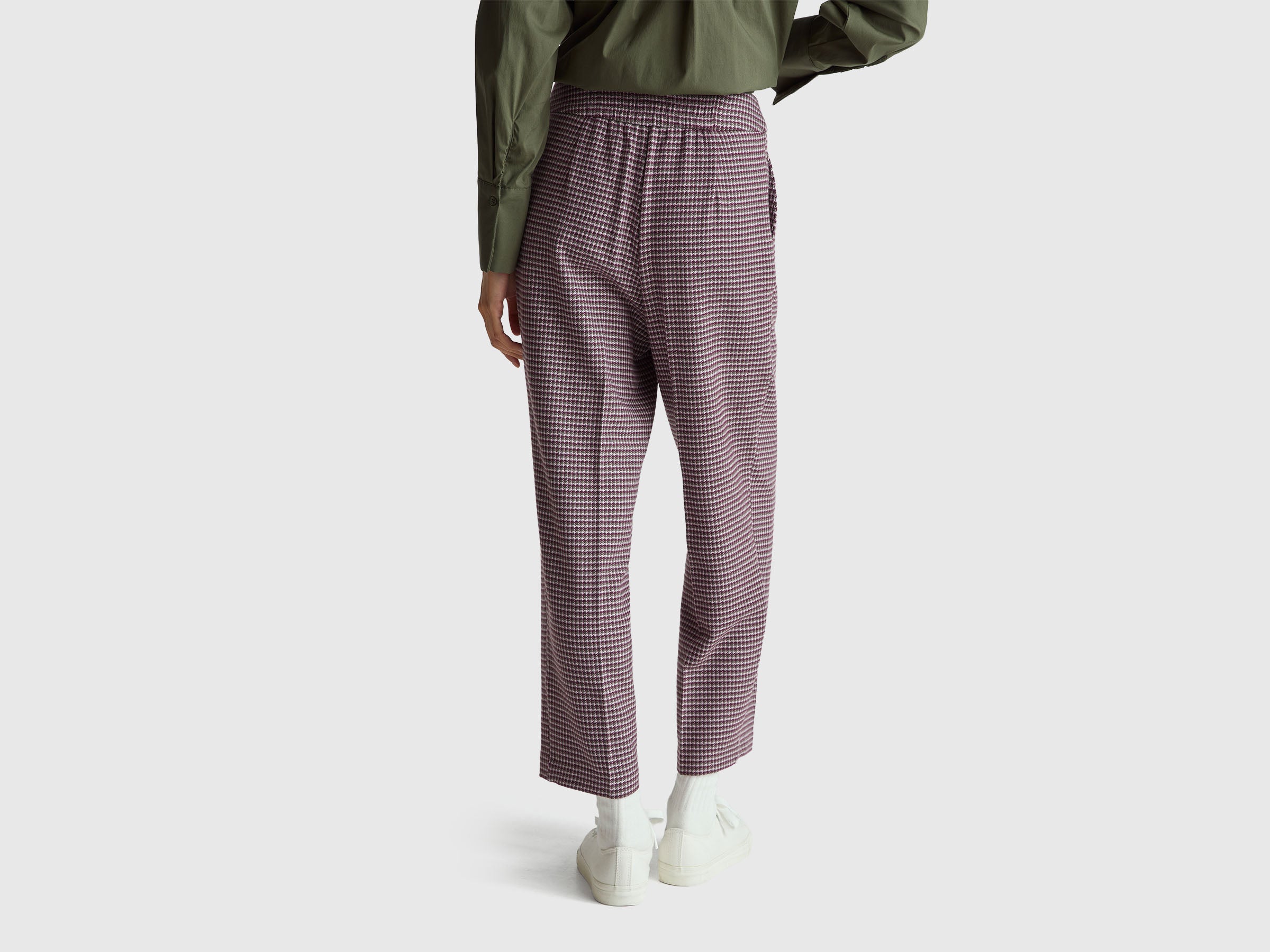 United Colors of Benetton Trousers Flanella Pied de Poule 42