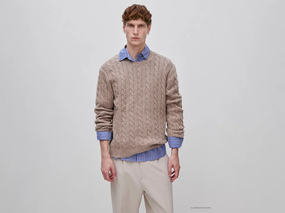 United Colors of Benetton Sweaters maglione lana trecce