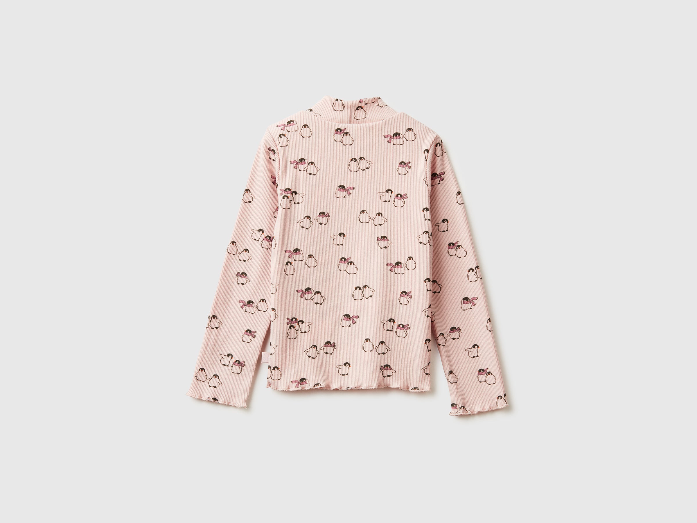 United Colors of Benetton t-shirt pinguini bimba manica lunga 104