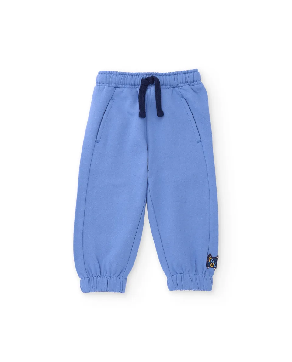 TucTuc Pantaloni tuta bambino felpa blu tasche