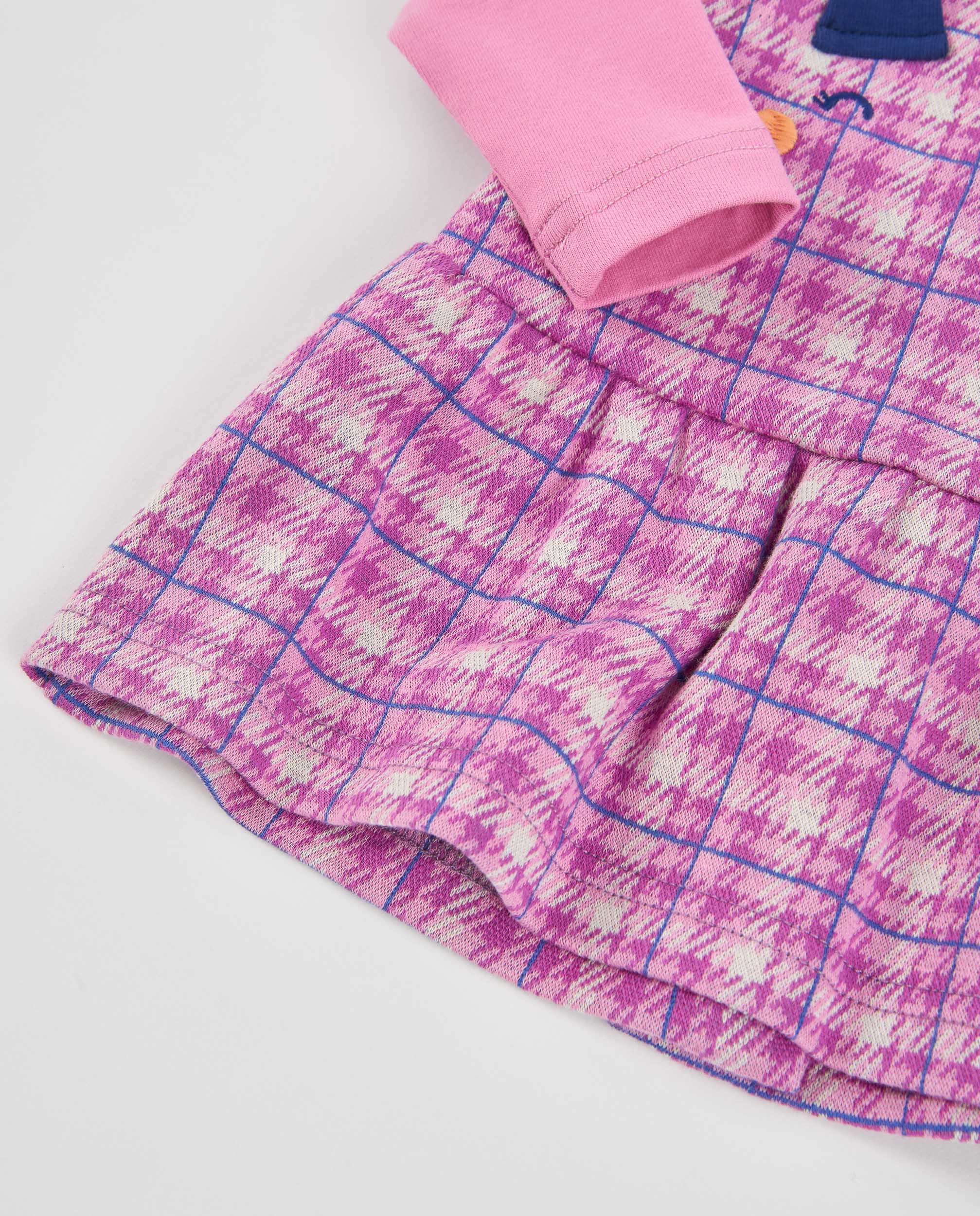 TucTuc Vestito in maglia neonata quadri vestito rosa maglia