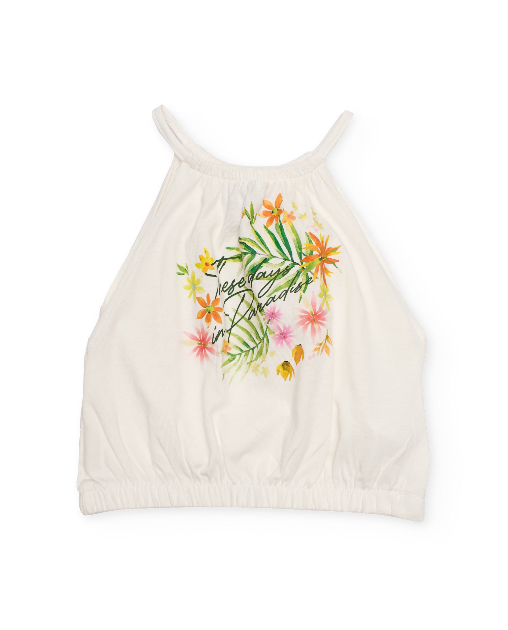 TucTuc Magliette top bambina bianco scollo americana