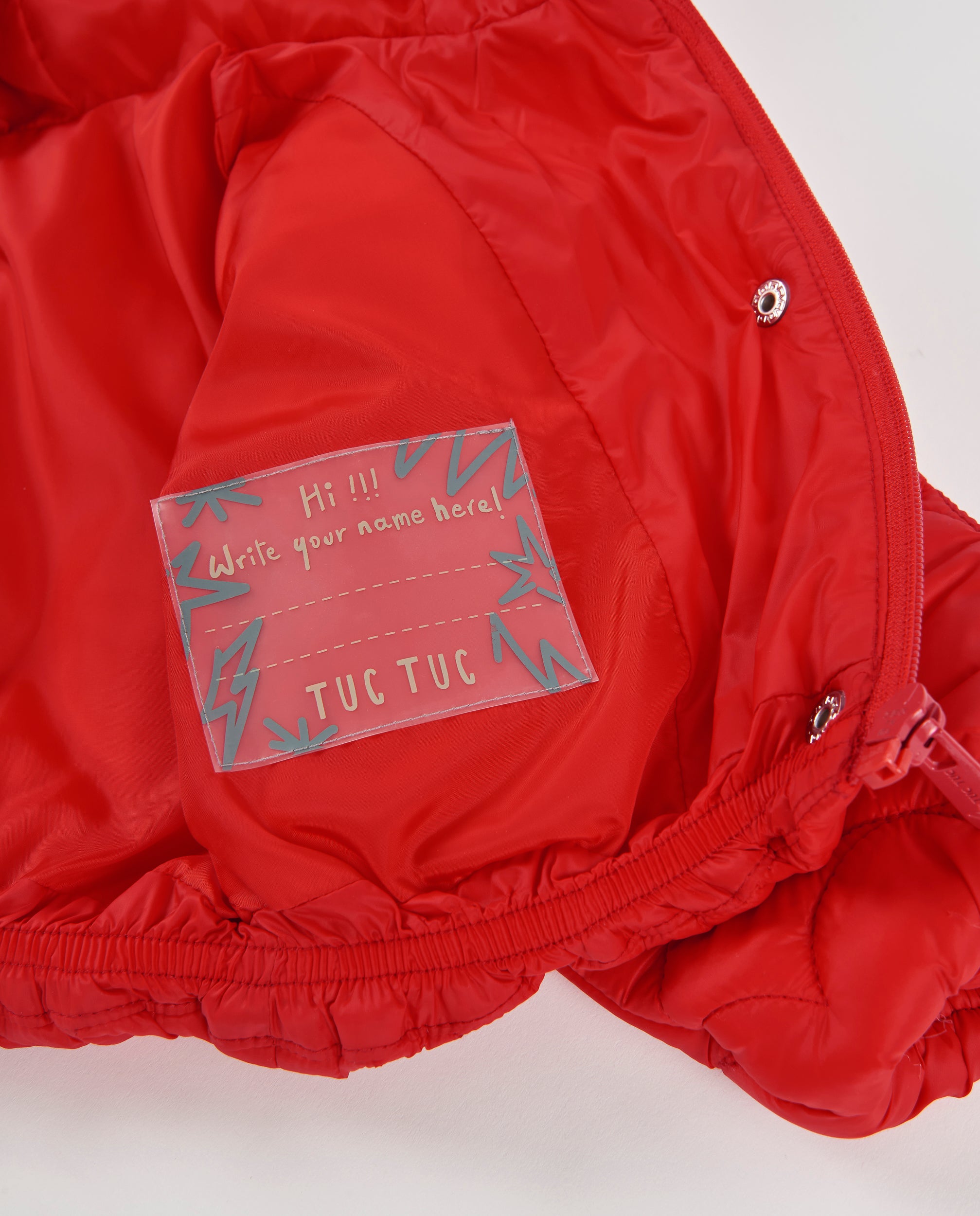 TucTuc Cappotti piumino bambina rosso cappuccio termico