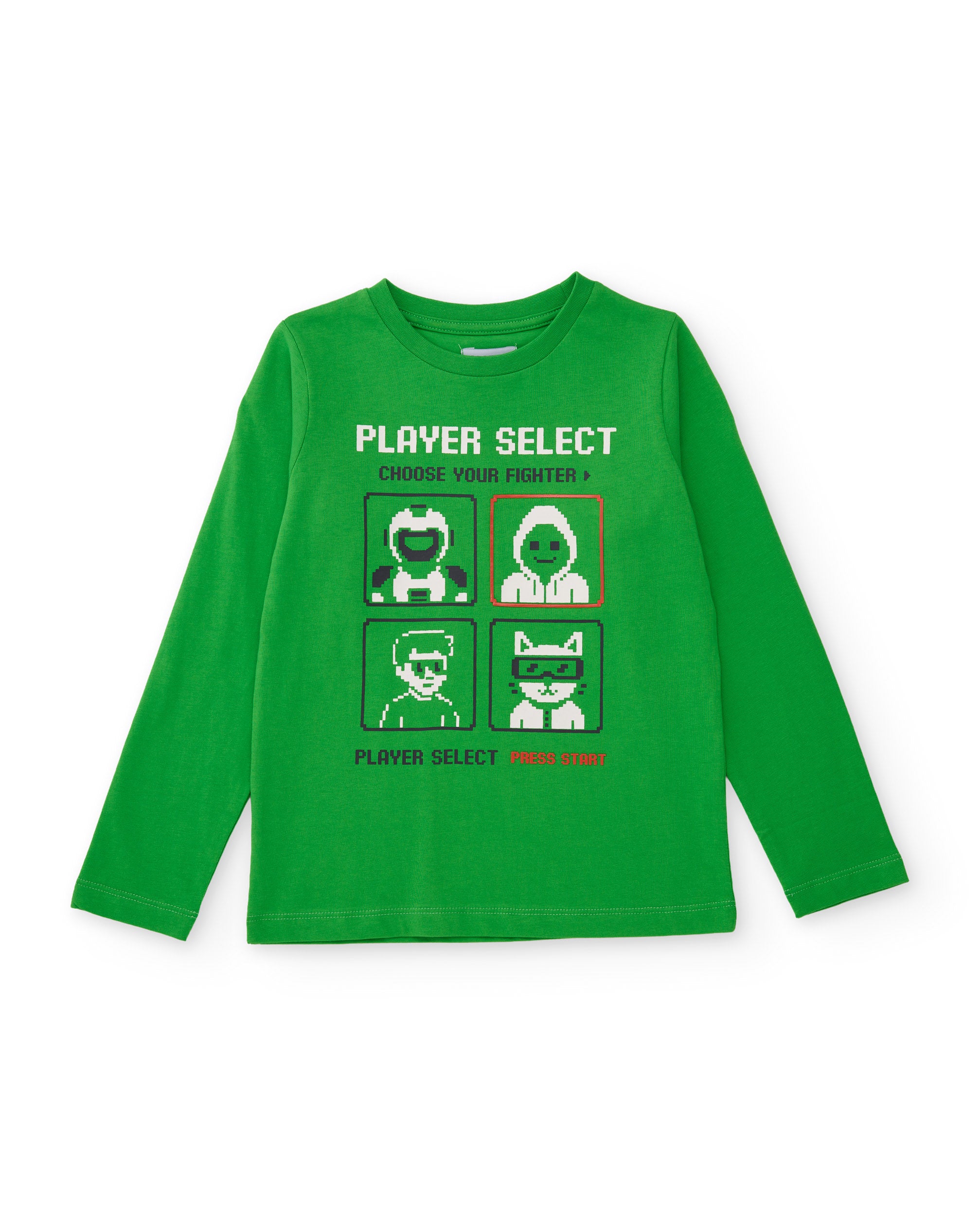 TucTuc Magliette Maglia Verde Pixel Maniche Lunghe