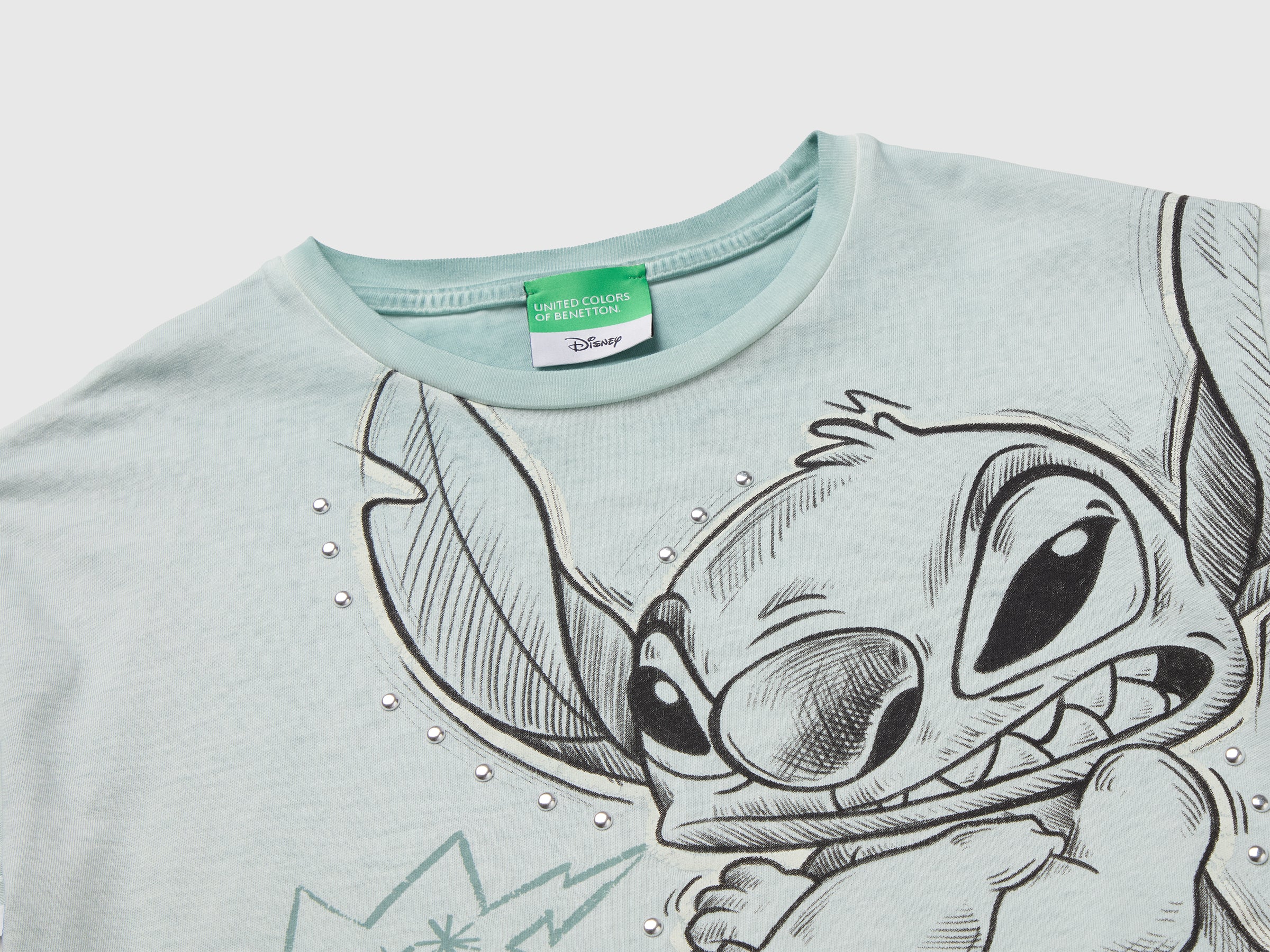 United Colors of Benetton T-Shirts Cropped t-shirt Lilo Stitch cotone M