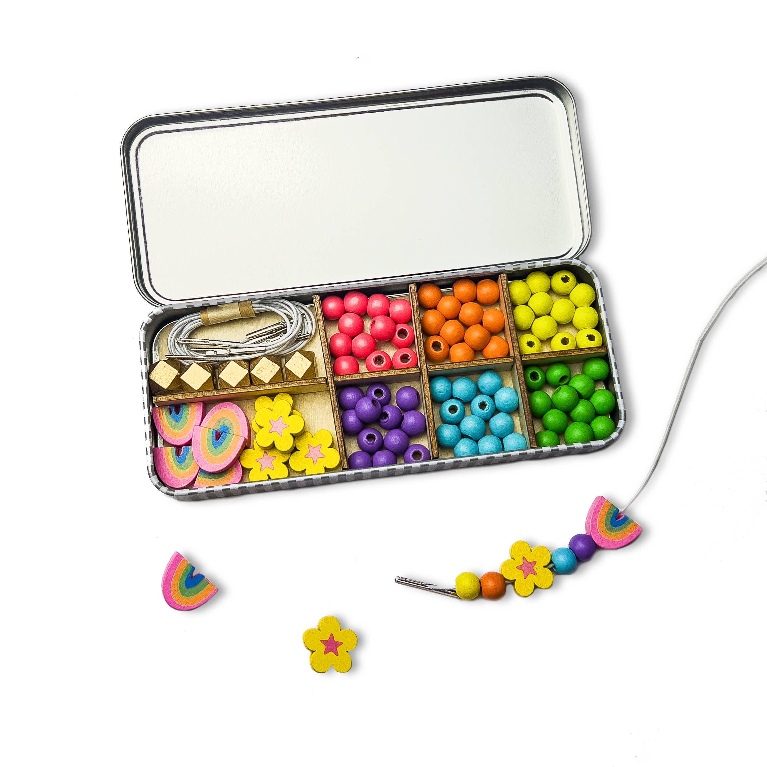 Cotton Twist Rainbow kit braccialetti legno dai 3 anni
